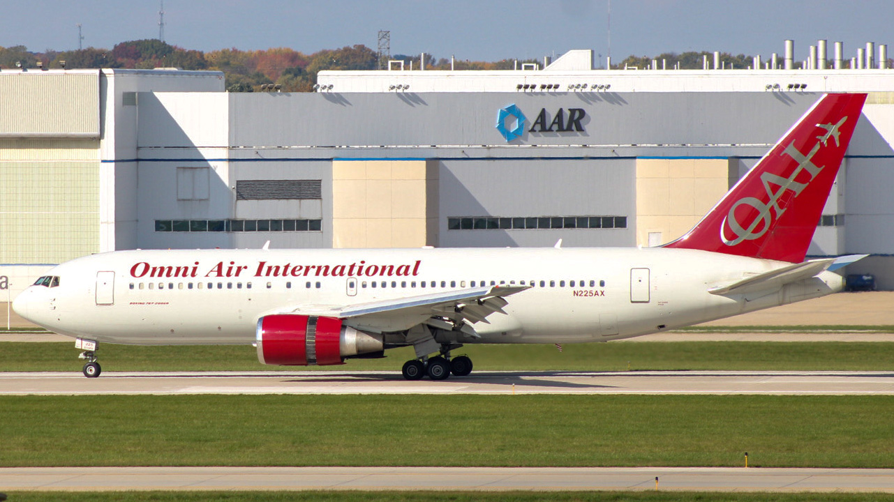 Full size: Omni Air International Boeing 767-200 N225AX at Indianapolis International Airport