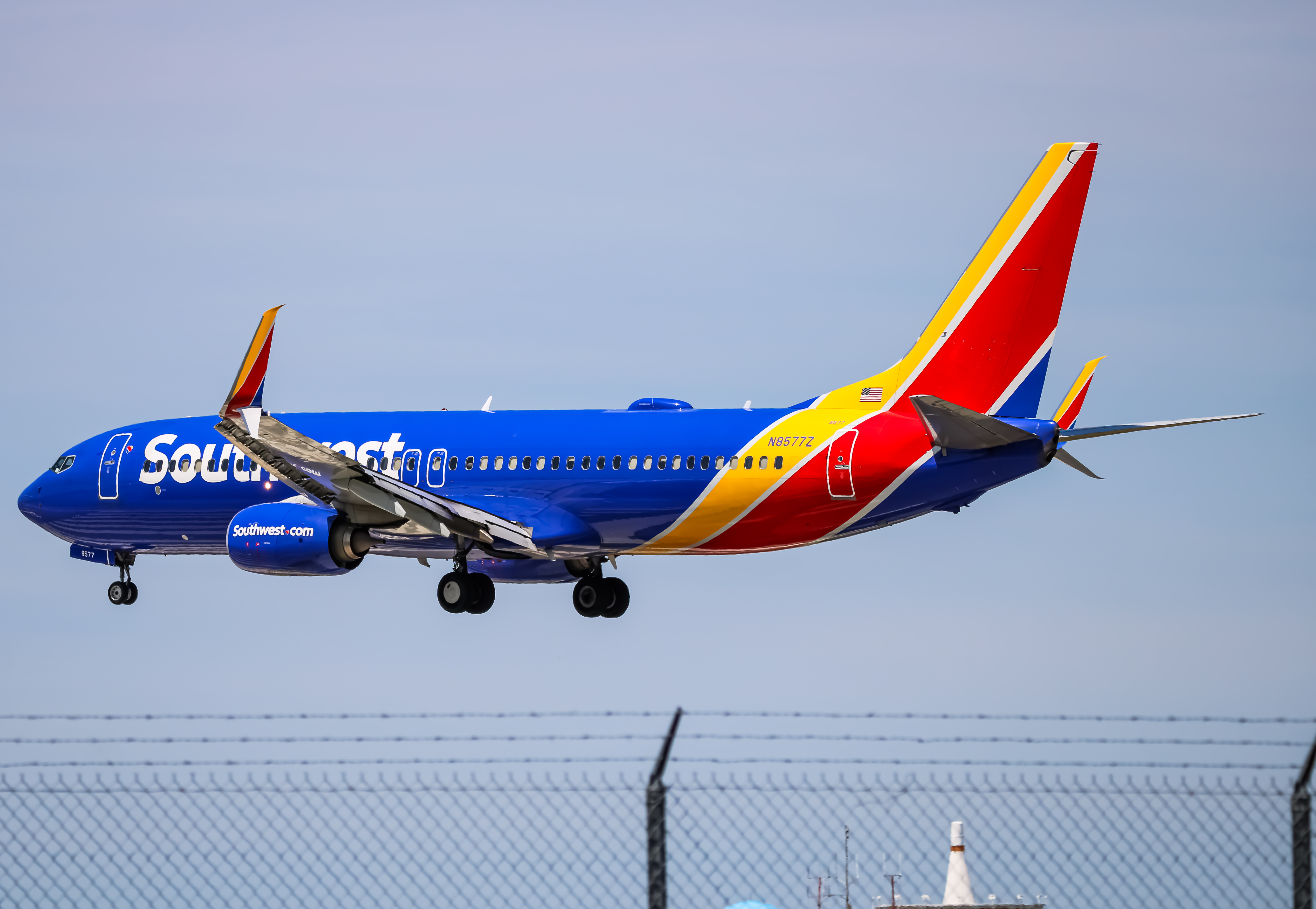 Full size: Southwest Airlines Boeing 737-800 N8577Z at Baltimore/Washington International Thurgood Marshall Airport