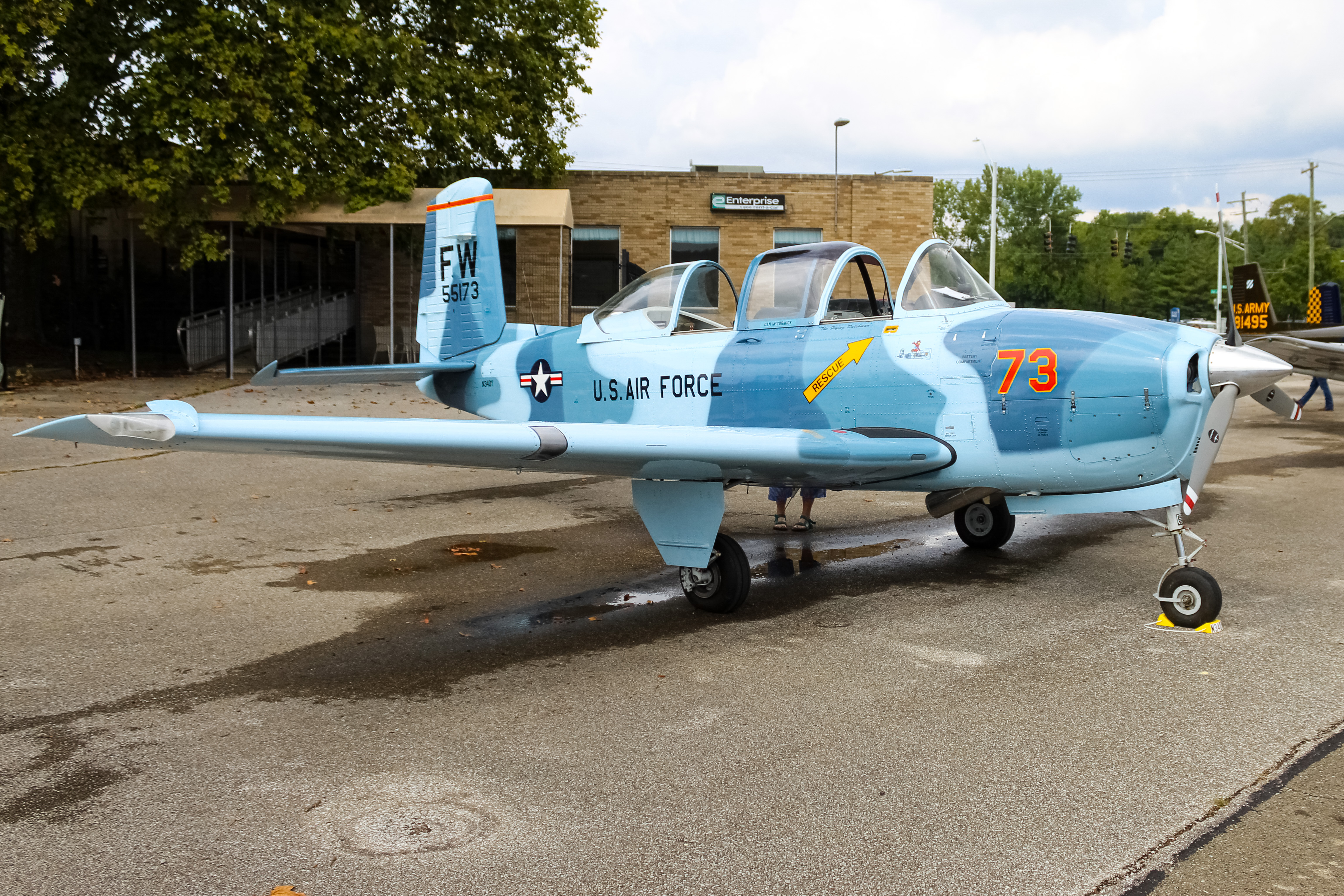 Full size: PRIVATE  Beechcraft T-34 Mentor  N34DY at Cincinnati Municipal Airport/Lunken Field