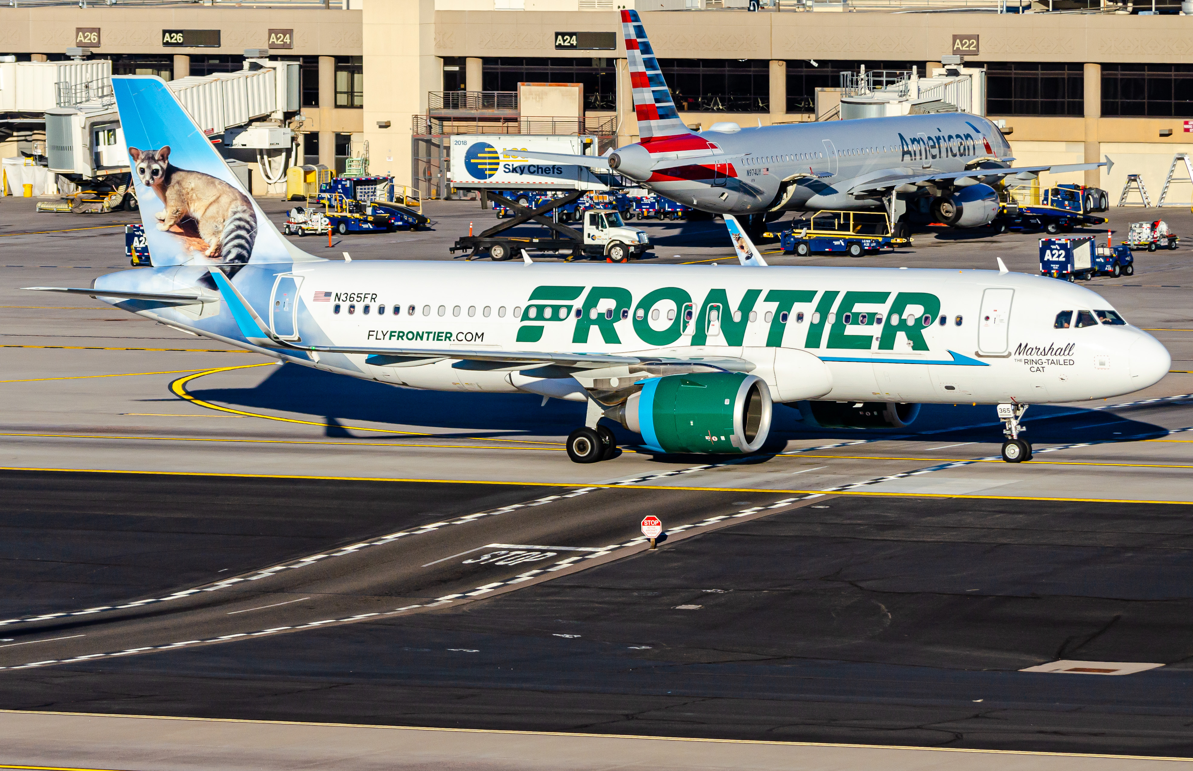 Full size: Frontier Airlines Airbus A320NEO N365FR at Phoenix Sky Harbor International Airport