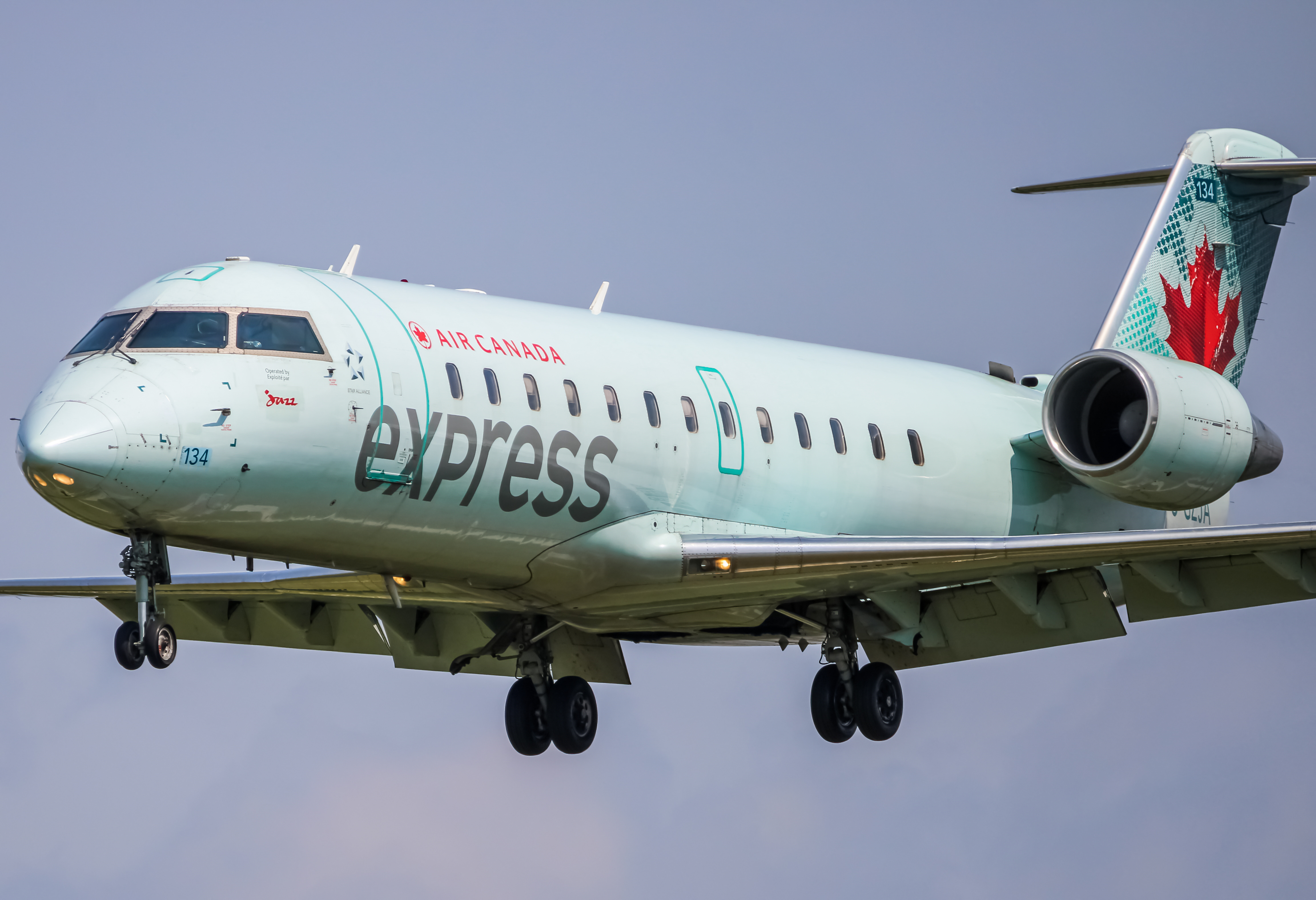 Full size: Air Canada Express Mitsubishi CRJ-200 C-GZJA at Baltimore/Washington International Thurgood Marshall Airport