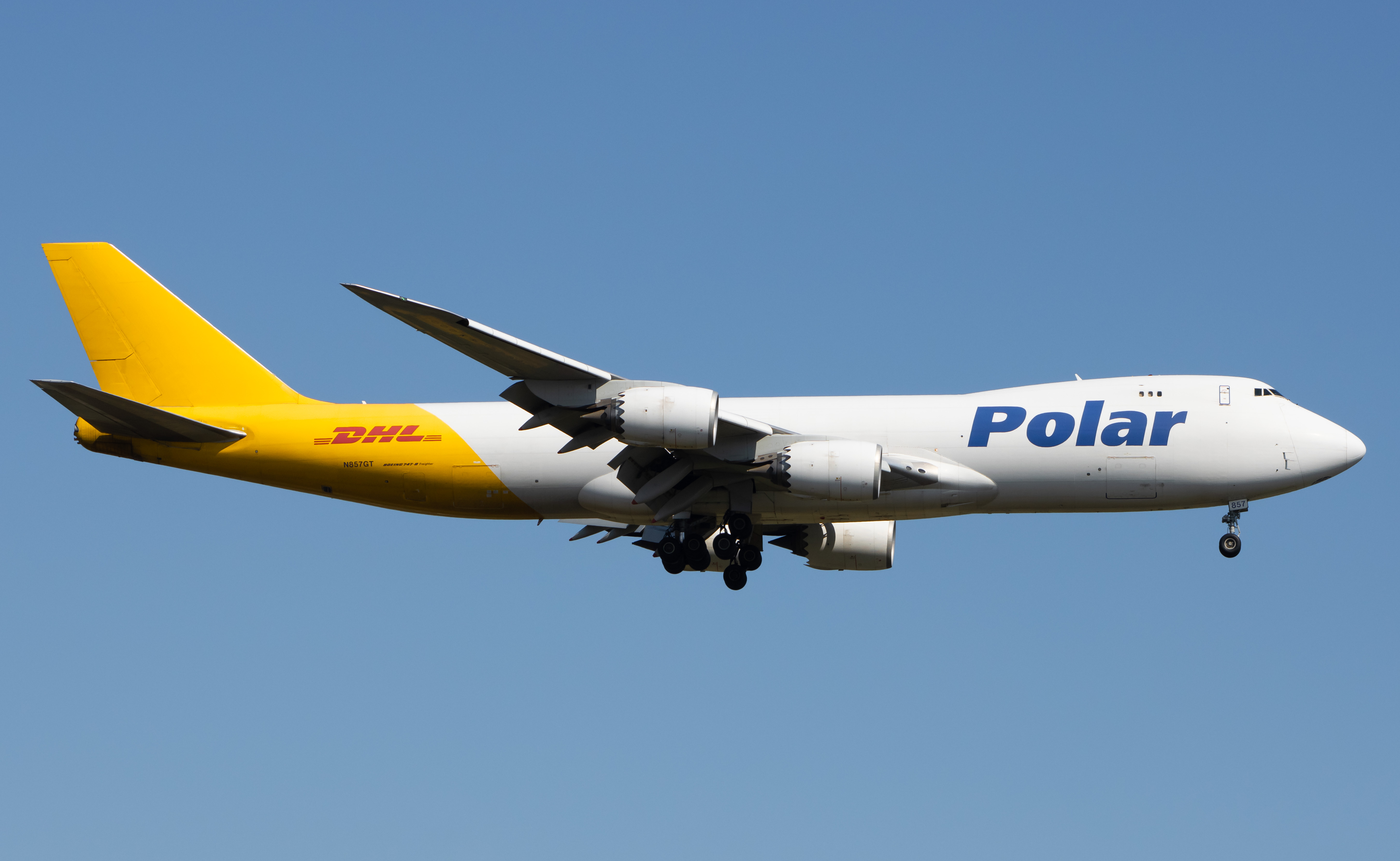 Full size: Polar Air Boeing 747-8i N857GT at John F. Kennedy International Airport