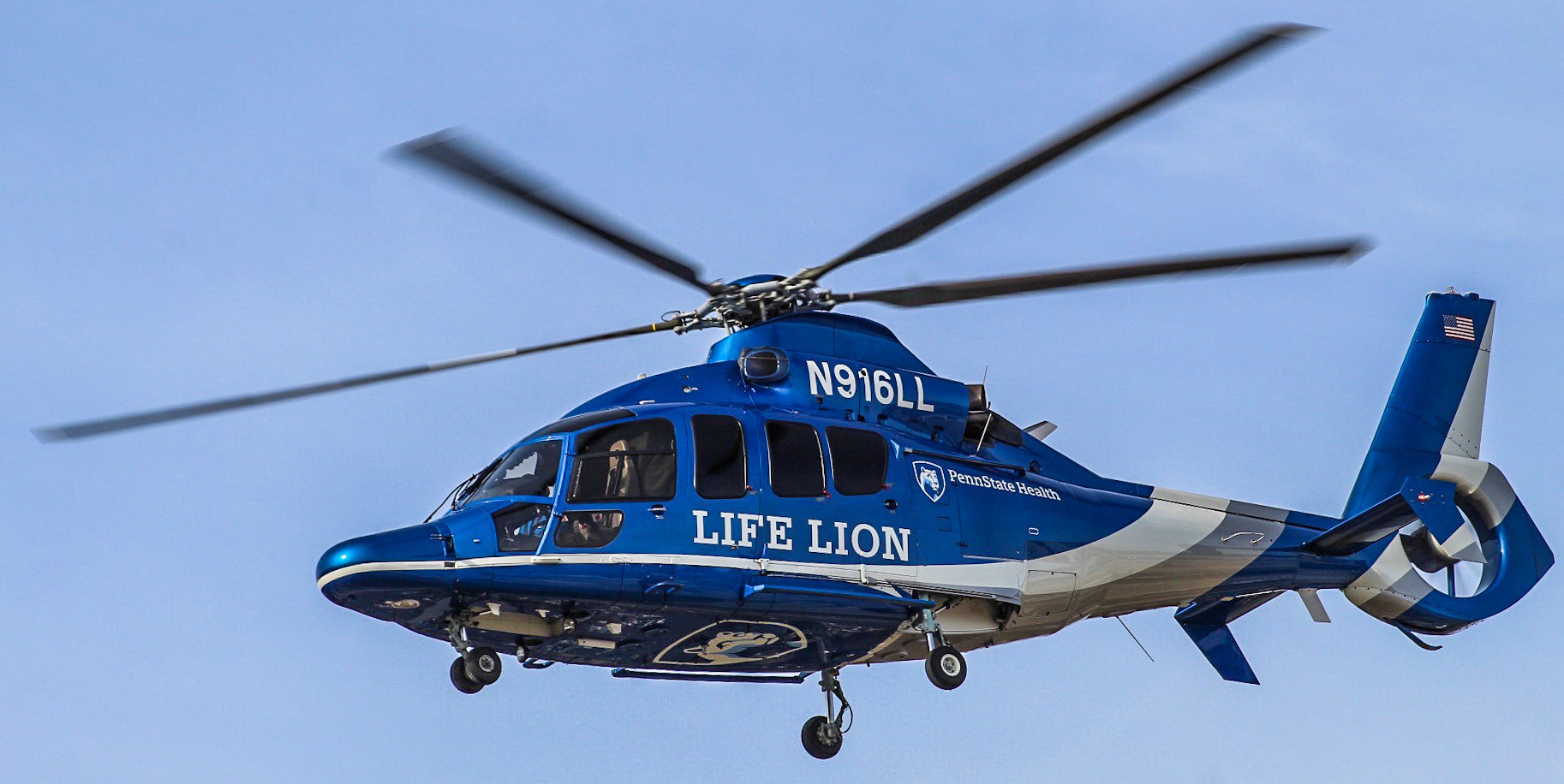 Full size: Life Lion Airbus Helicopters H155 N916LL at York Airport