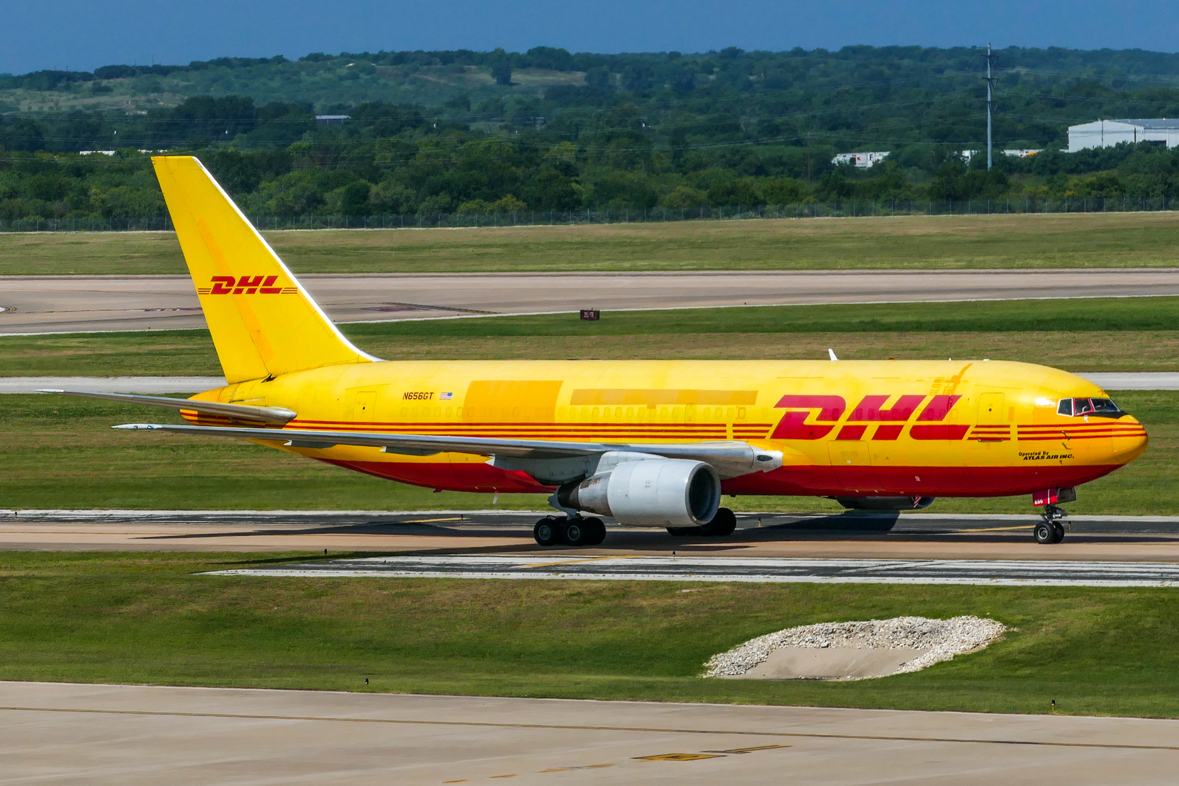 Full size: DHL Boeing 767-200F N656GT at Austin-Bergstrom International Airport