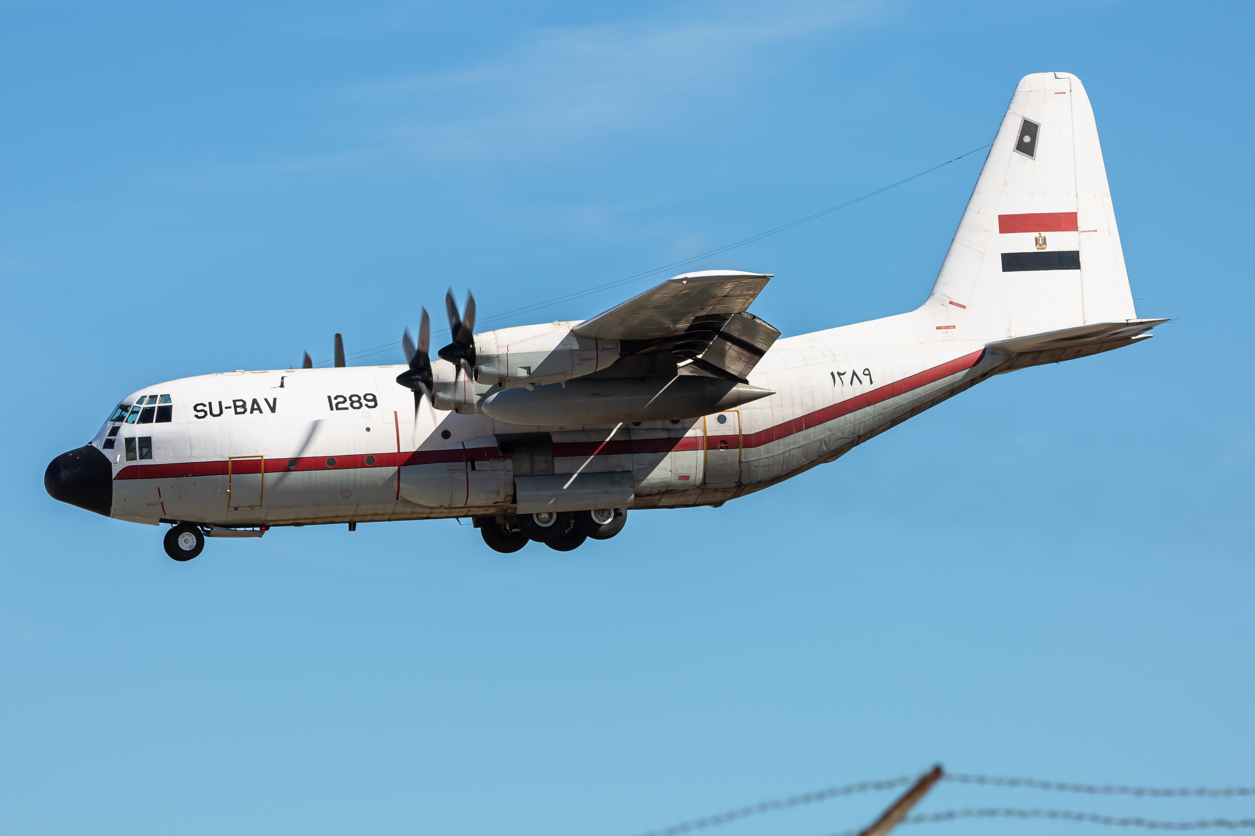 Full size: Egypt Air Force Lockheed C-130H Hercules SU-BAV at Baltimore/Washington International Thurgood Marshall Airport