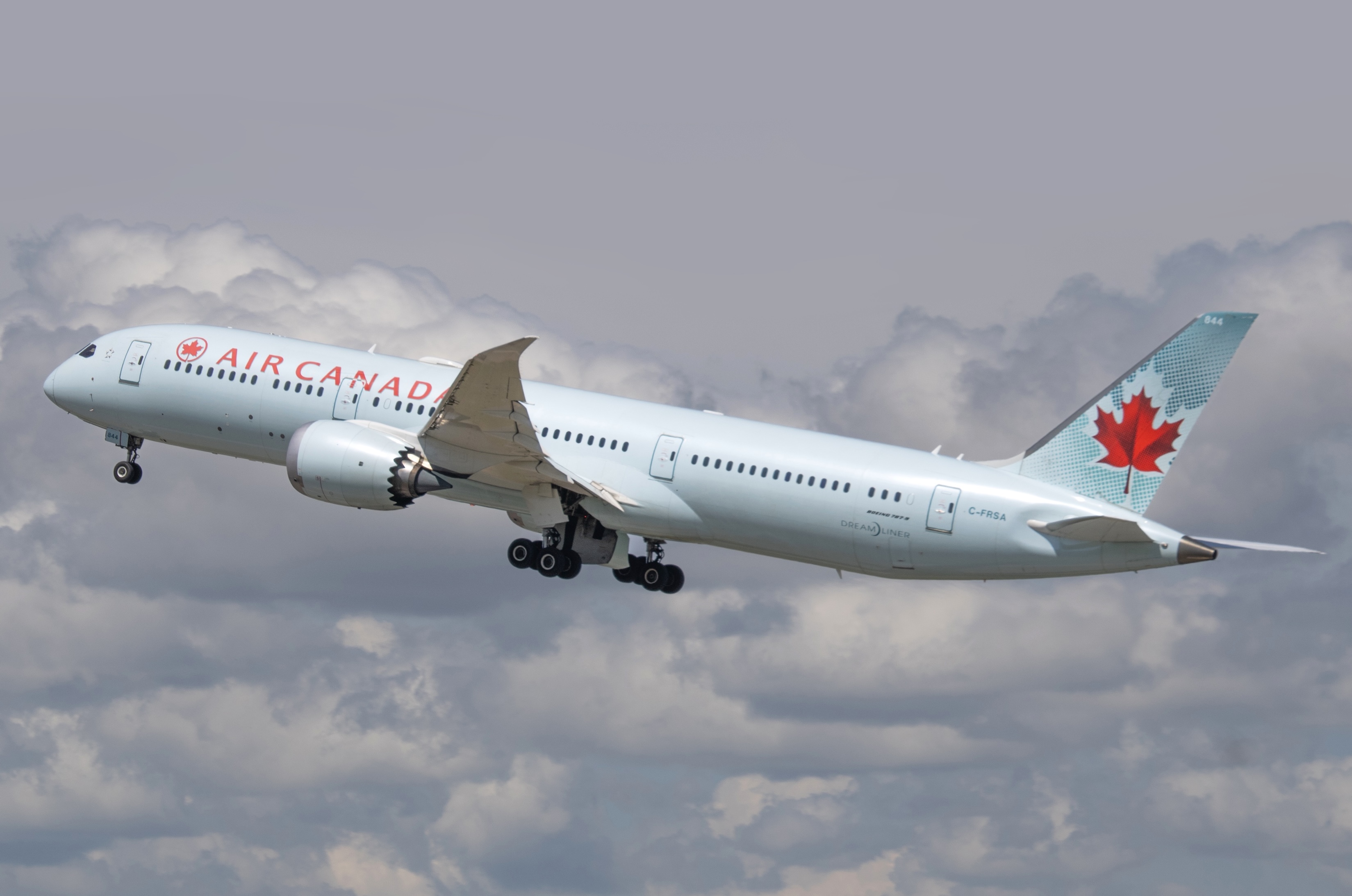 Full size: Air Canada Boeing 787-9 C-FRSK at Calgary International Airport