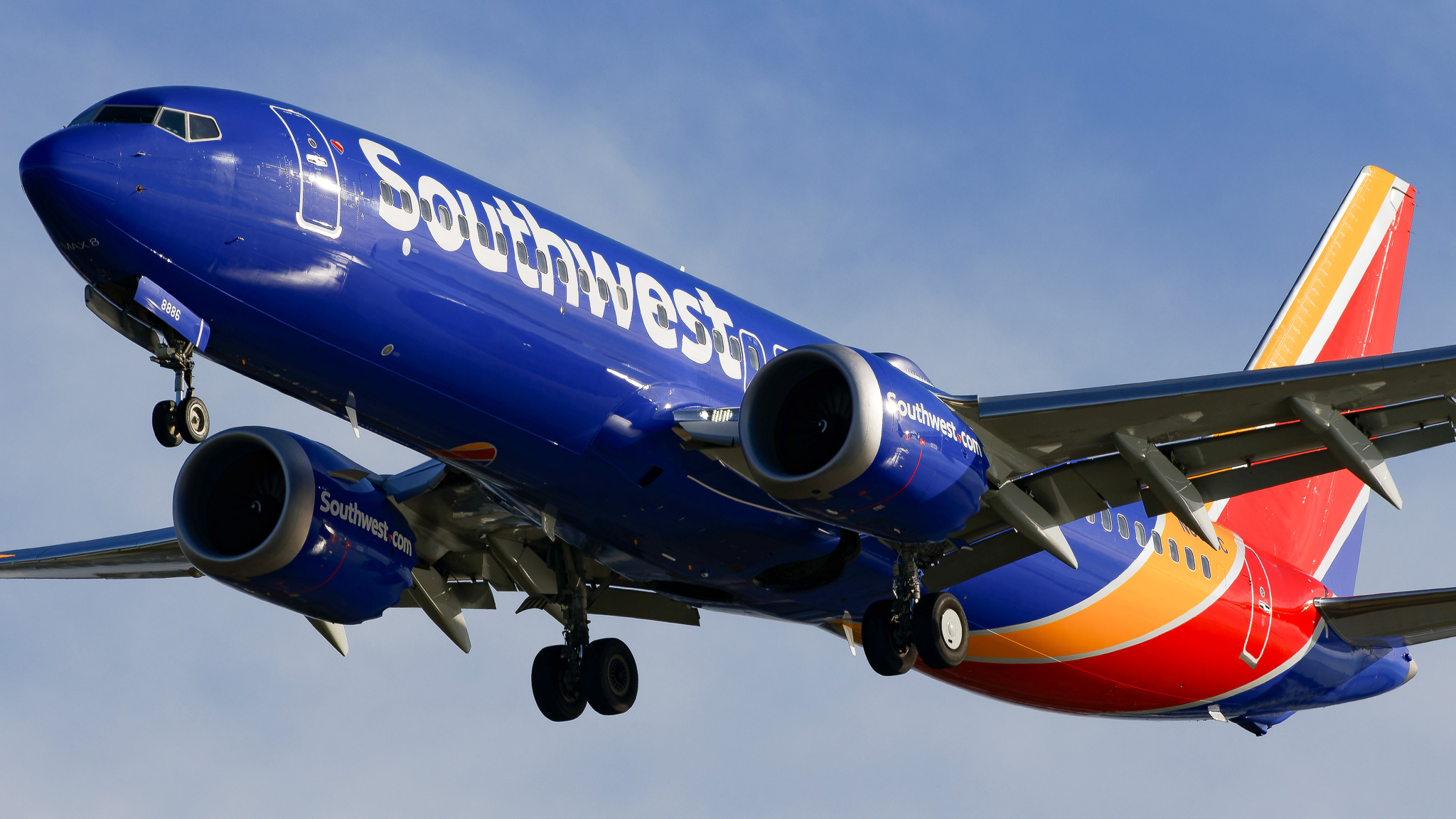 Full size: Southwest Airlines Boeing 737 MAX 8 N8886C at Tampa International Airport