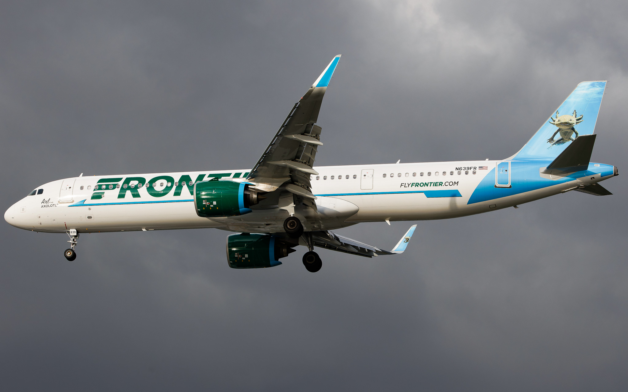 Full size: Frontier Airlines Airbus A321NEO N639FR at Tampa International Airport