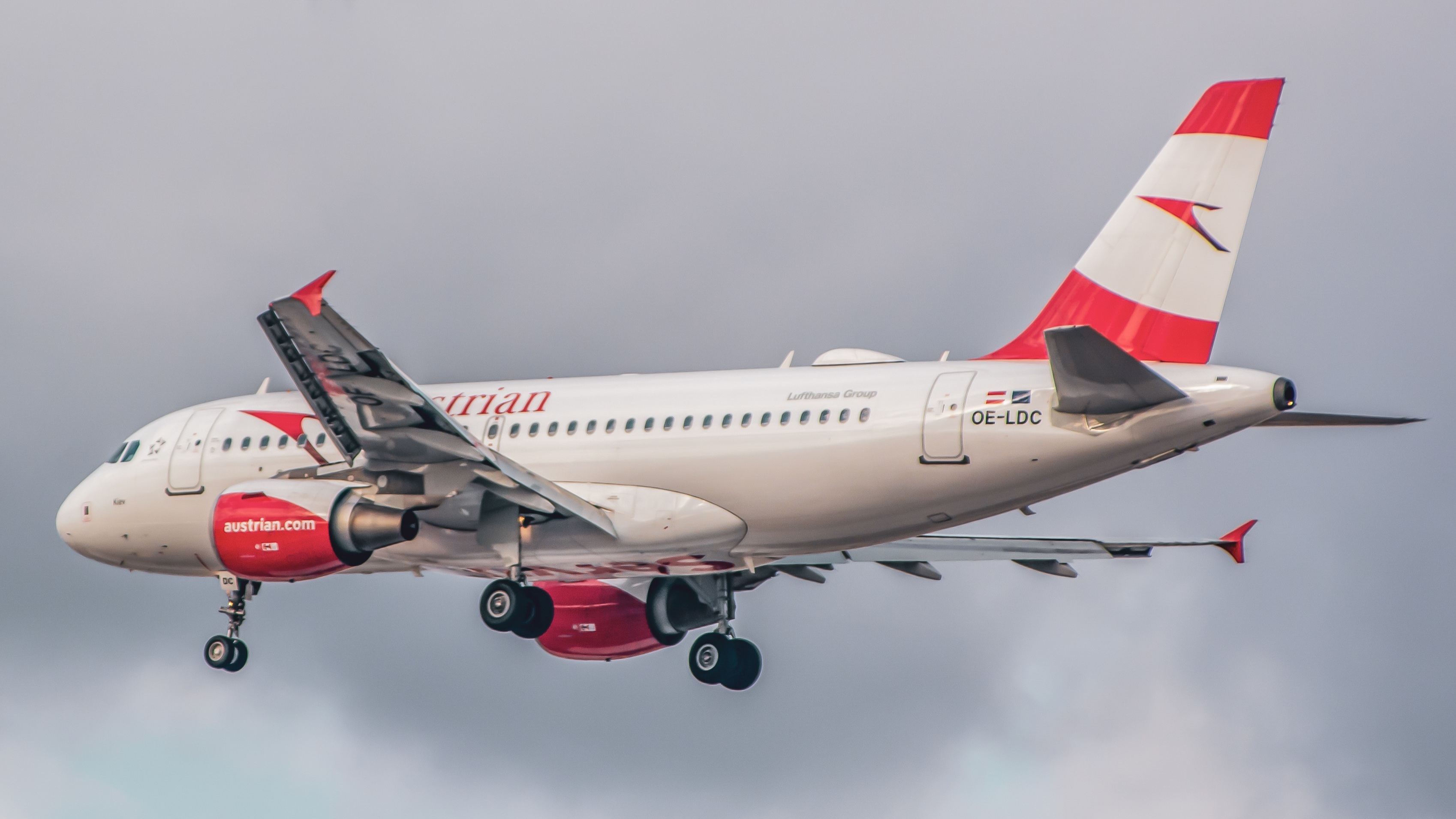 Full size: Austrian Airlines Airbus A319 OE-LDC at Tel Aviv-Ben Gurion Airport