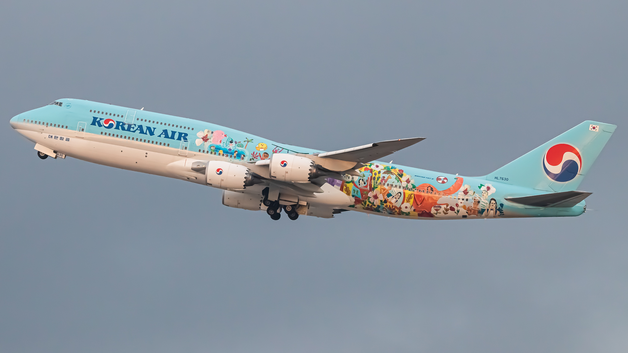 Full size: Korean Air Boeing 747-8B5 HL7630 at Seoul-Incheon International Airport