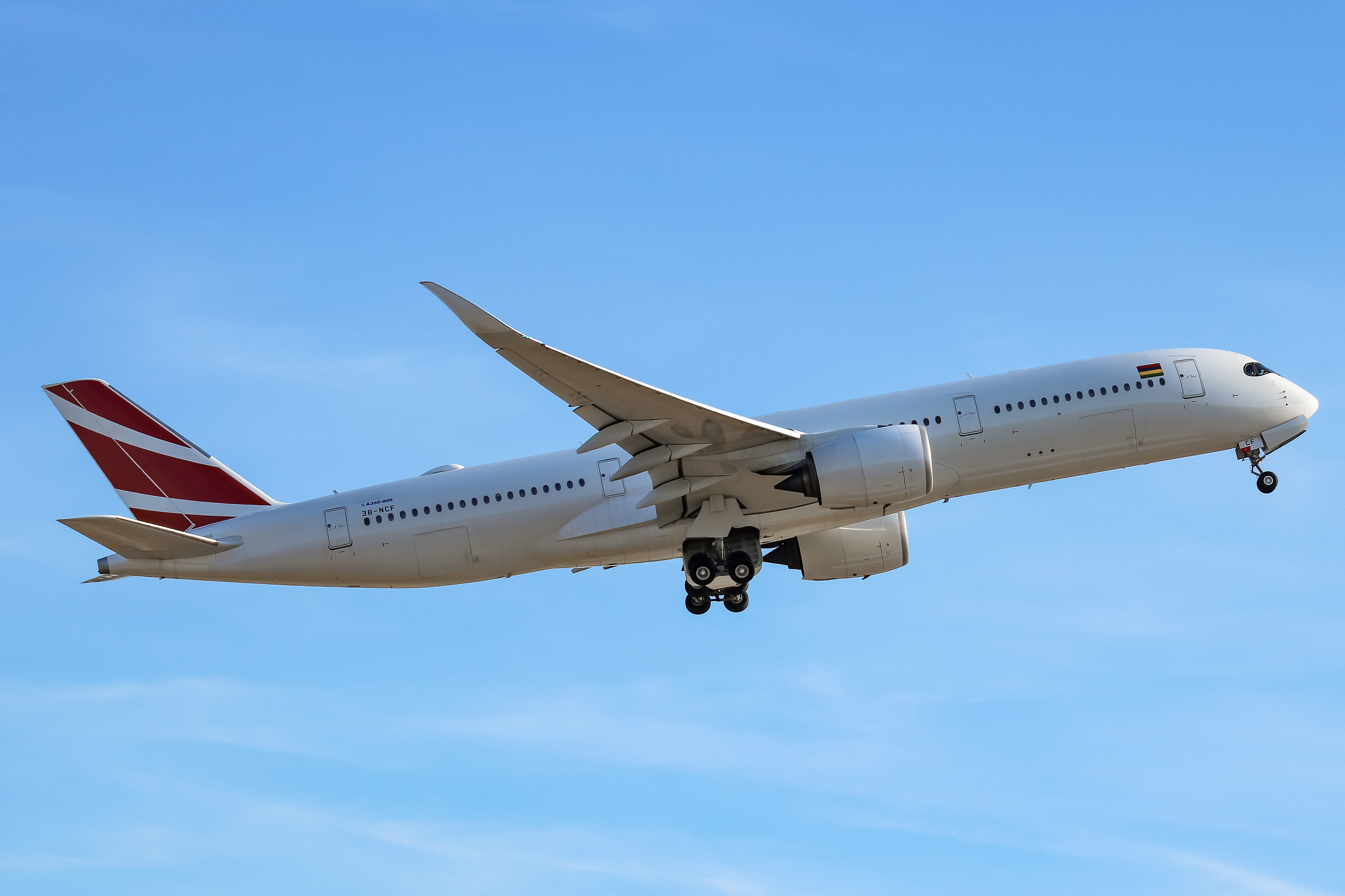 Full size: Air Mauritius Airbus A350-900 3B-NCF at London Heathrow International Airport