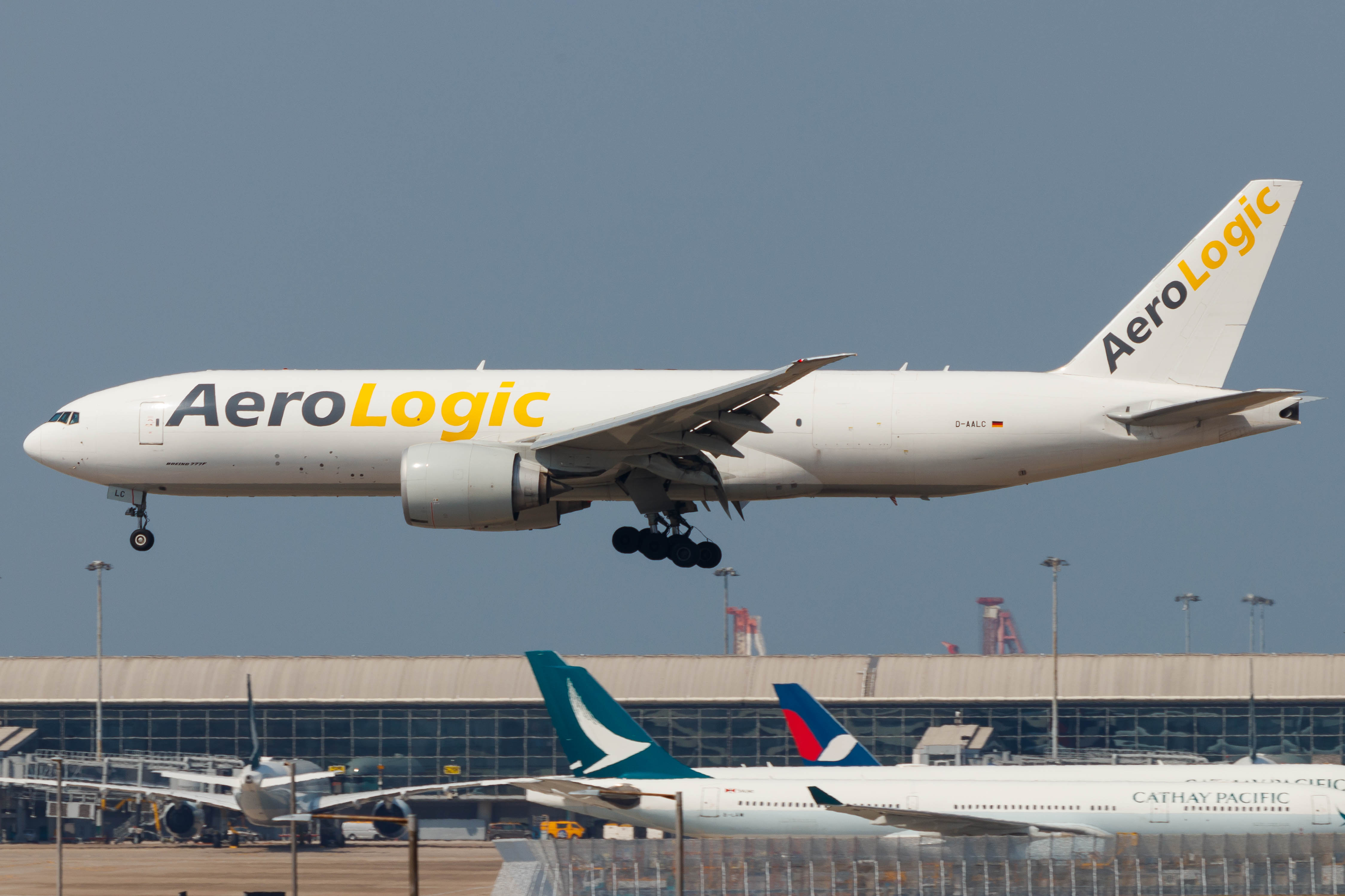 Full size: AeroLogic Boeing 777-F D-AALC at Hong Kong International Airport