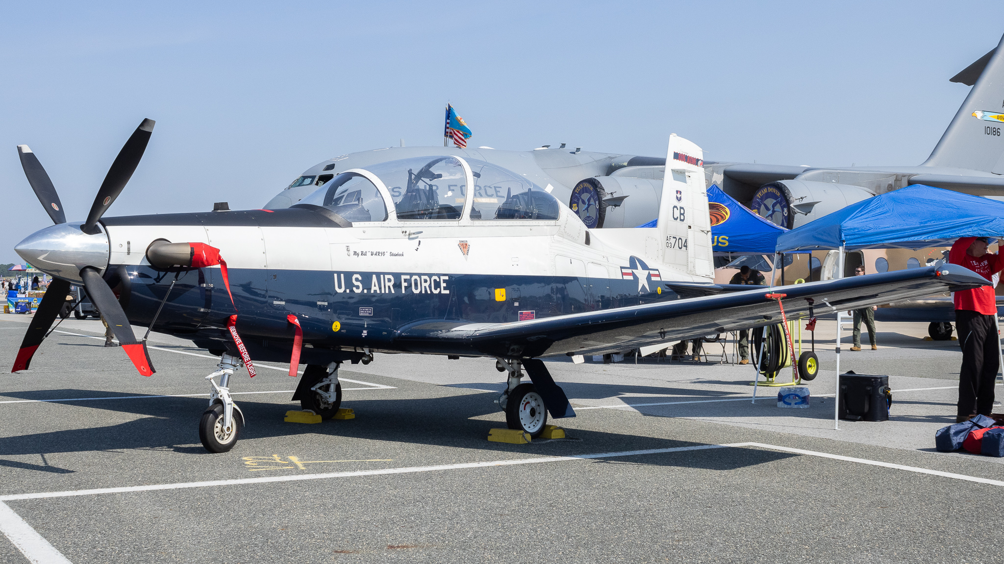 Full size: USAF - United States Air Force North American T-6 Texan 03-3704 at Dover Air Force Base