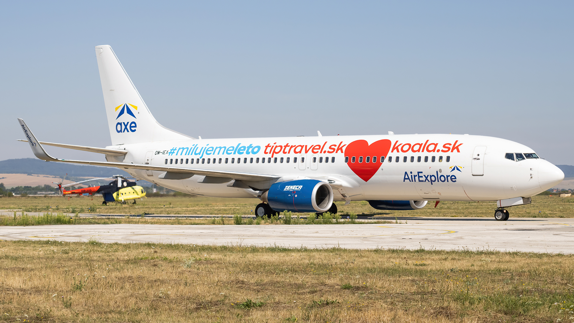 Full size: AirExplore Boeing 737-800 OM-IEX at Piestany Airport