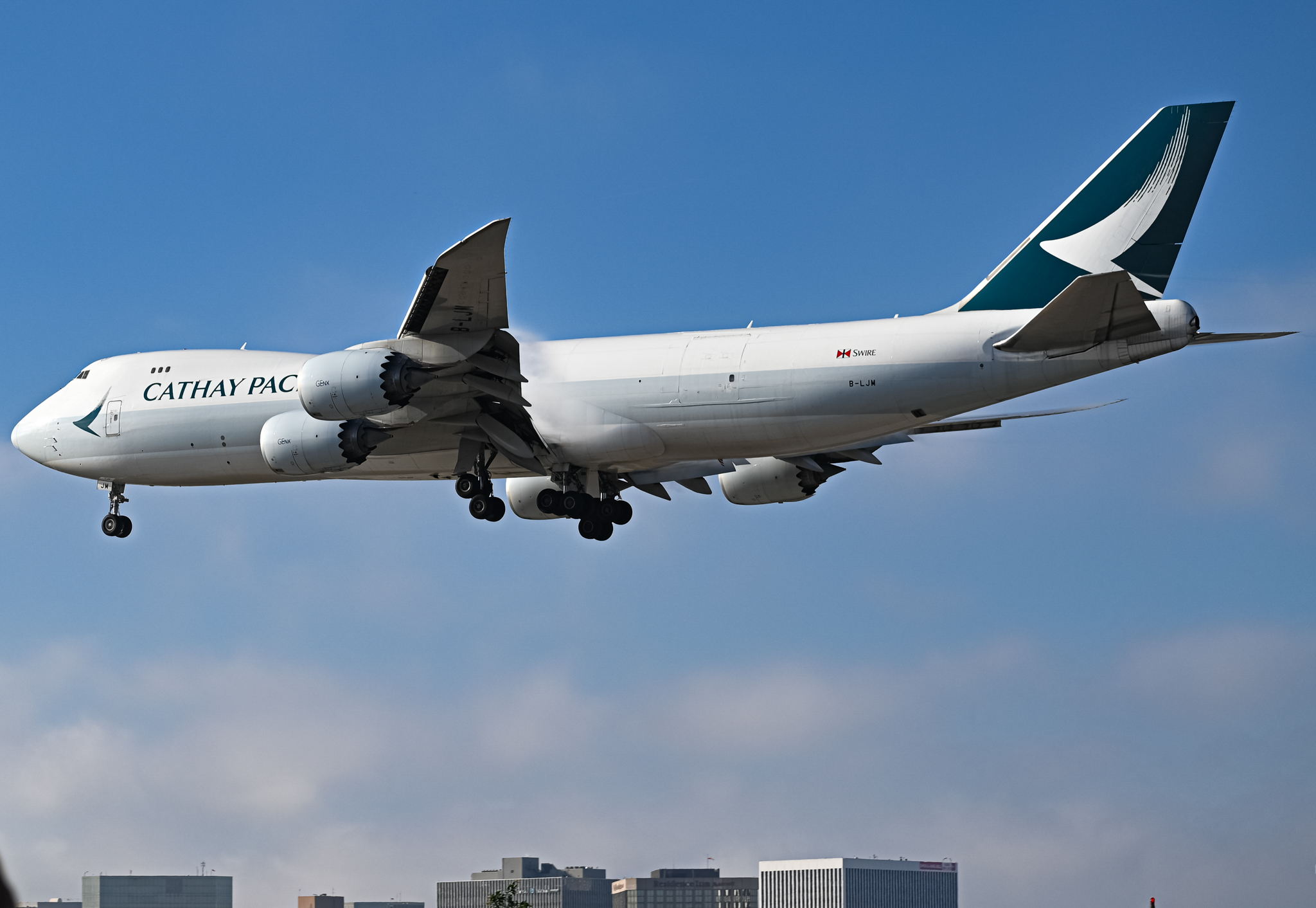 Full size: Cathay Pacific Cargo Boeing 747-8F B-LJM at Los Angeles International Airport
