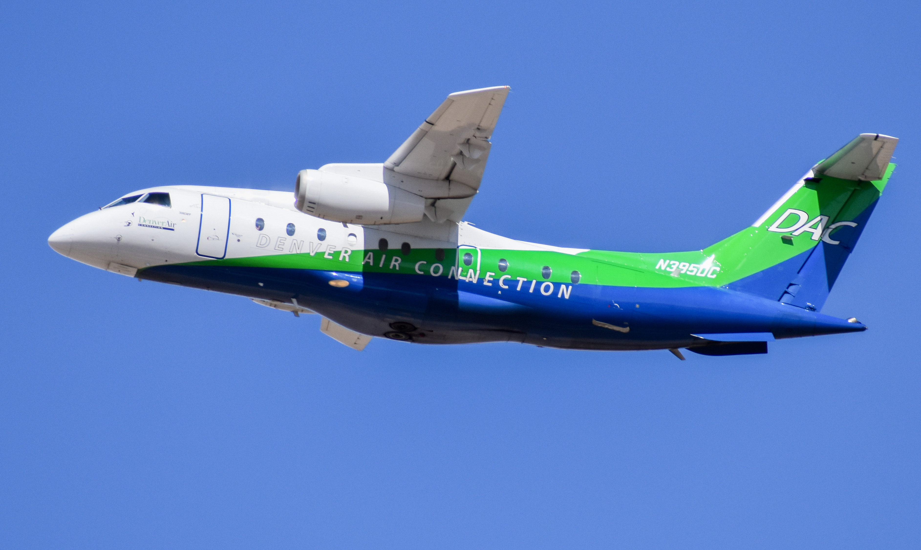 Full size: Denver Air Connection Dornier 328 JET N395DC at Denver International Airport
