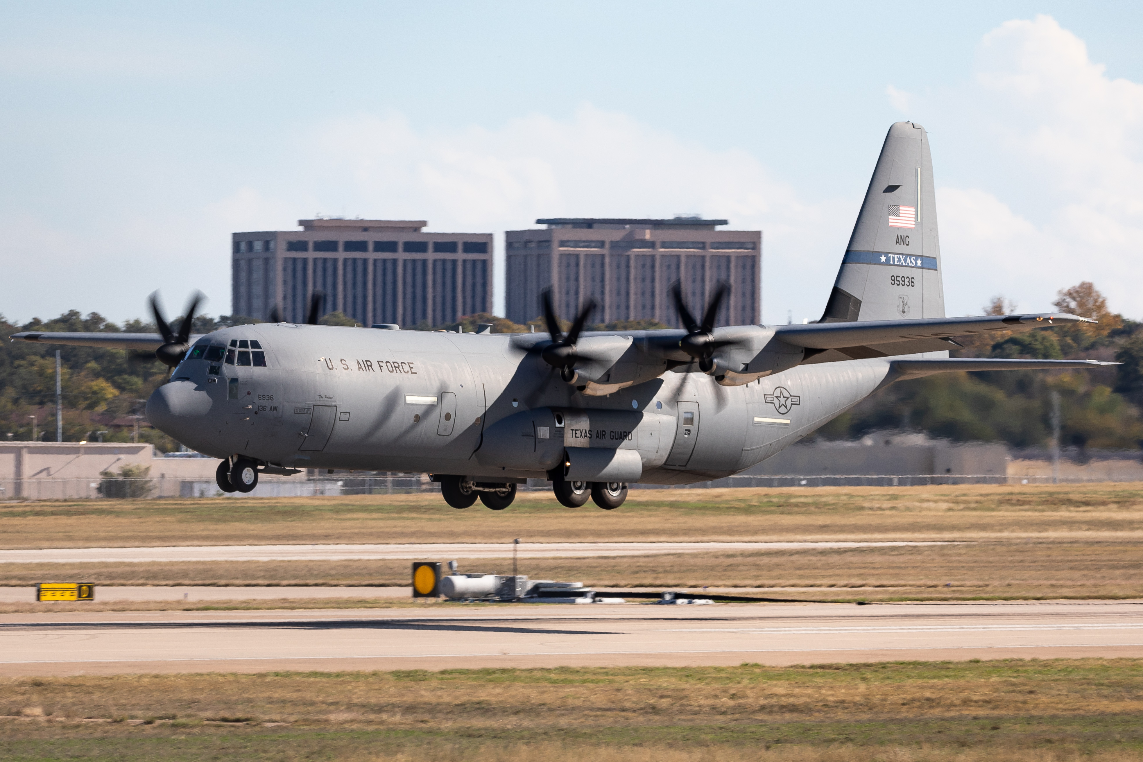 Full size: USAF - United States Air Force Lockheed C-130J Hercules 19-5936 at Fort Worth Naval Air Station JRB (Carswell Field) Airport