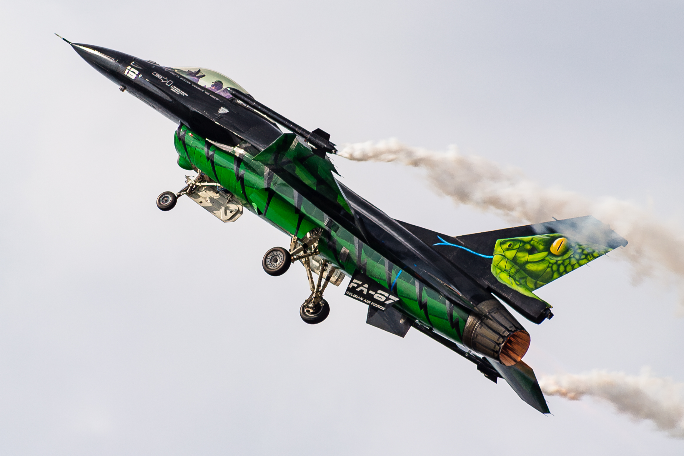 Full size: Belgian Air Force General Dynamics F-16 Fighting Falcon FA-87 at Turku Airport