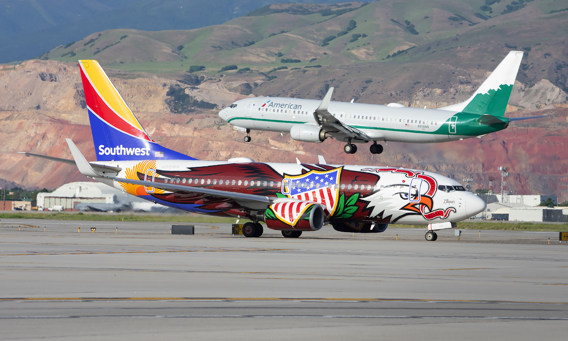 Full size: Southwest Airlines Boeing 737-700 N918WN at Salt Lake City International Airport