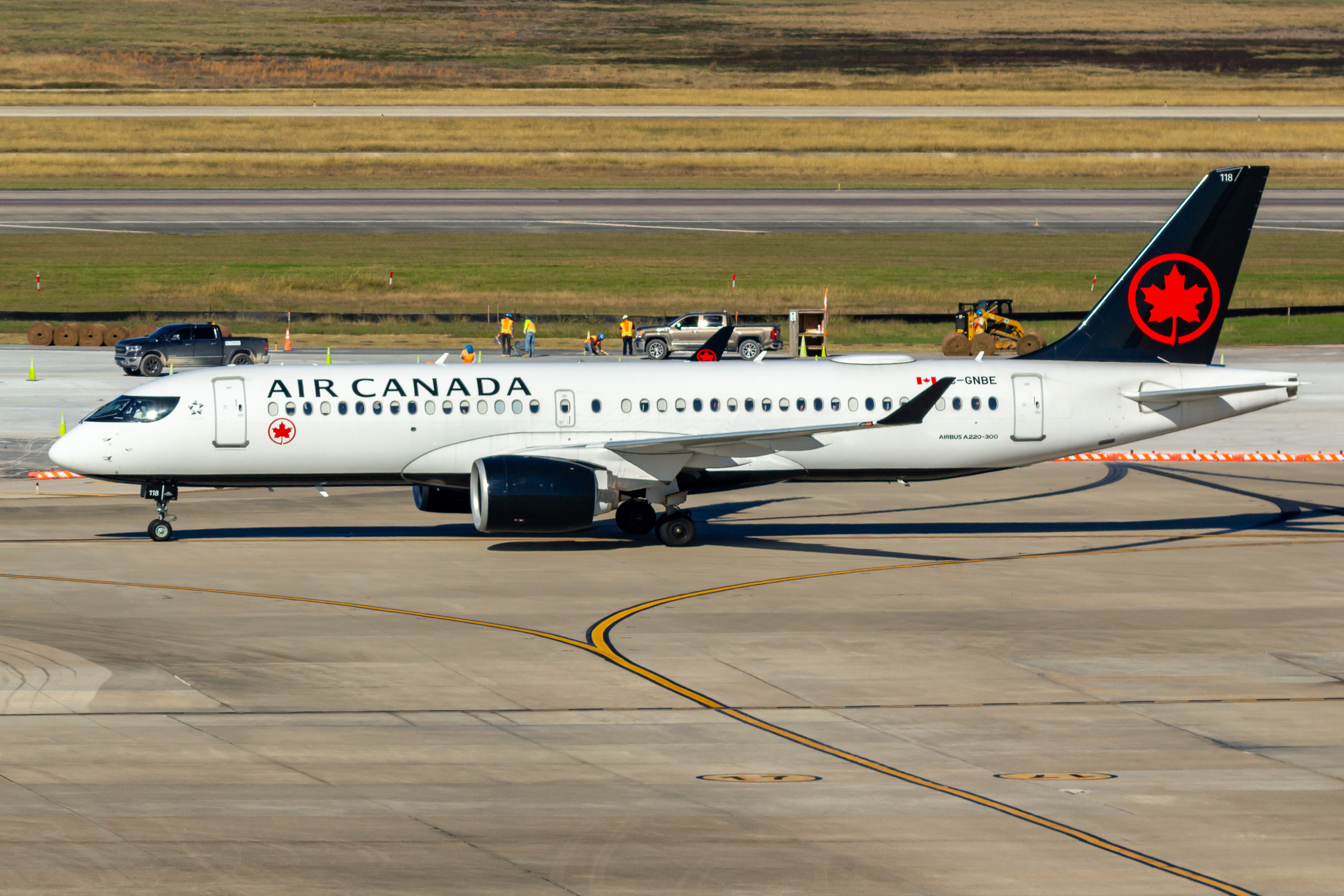 Full size: Air Canada Airbus A220-300 C-GNBE at Houston-George Bush Intercontinental Airport