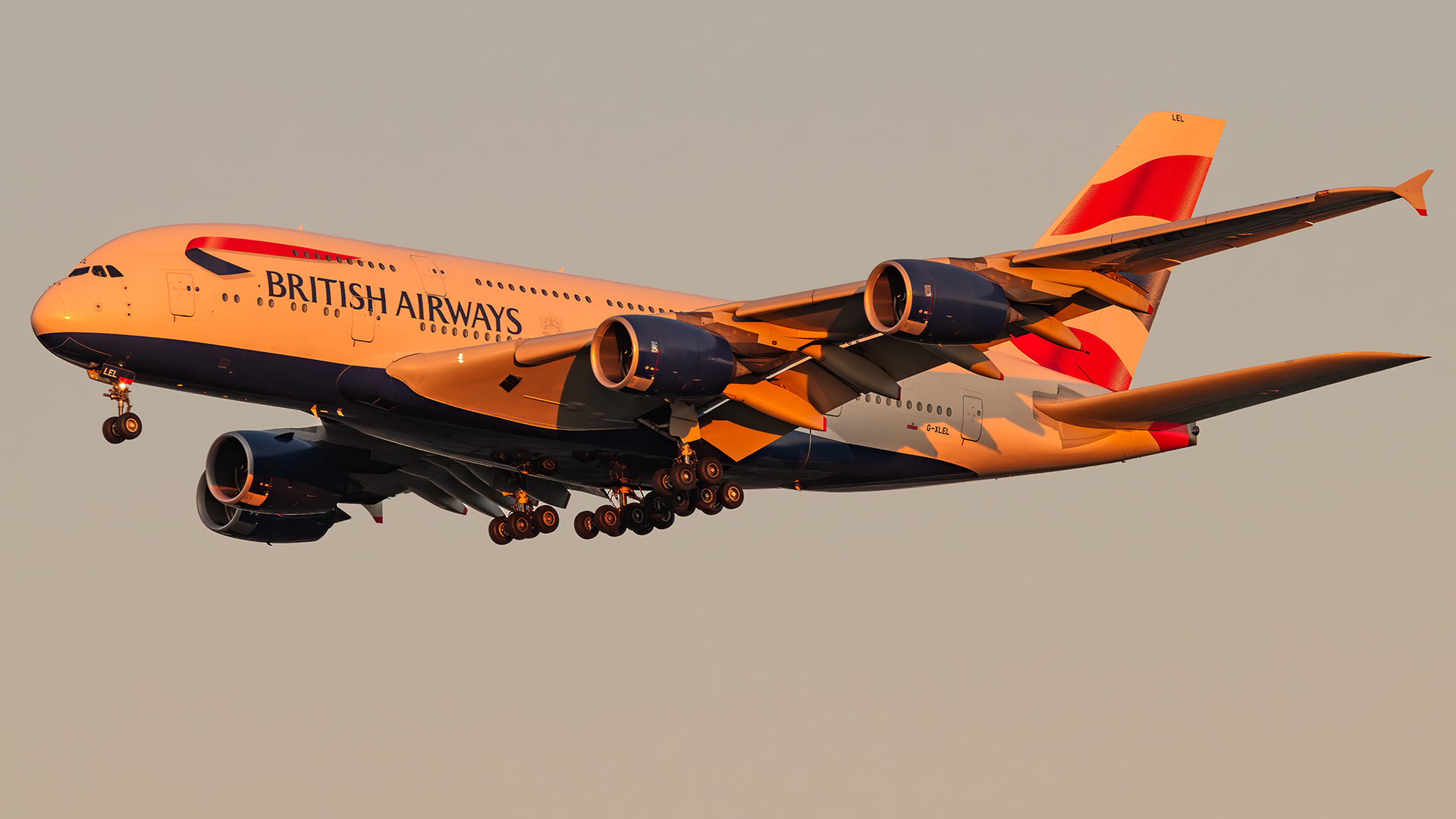 Full size: British Airways Airbus A380-800 G-XLEL at Washington Dulles International Airport