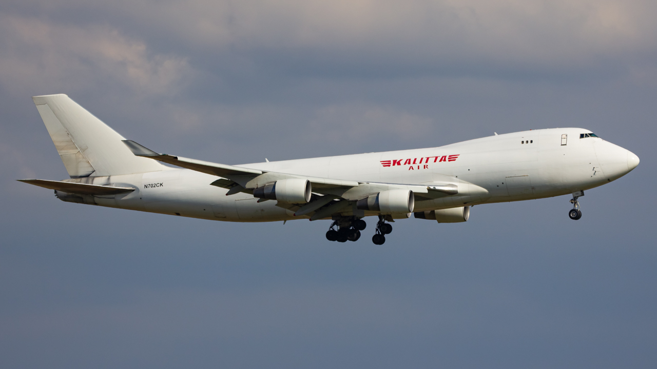Full size: Kalitta Air Boeing 747-400F N702CK at Rickenbacker International Airport