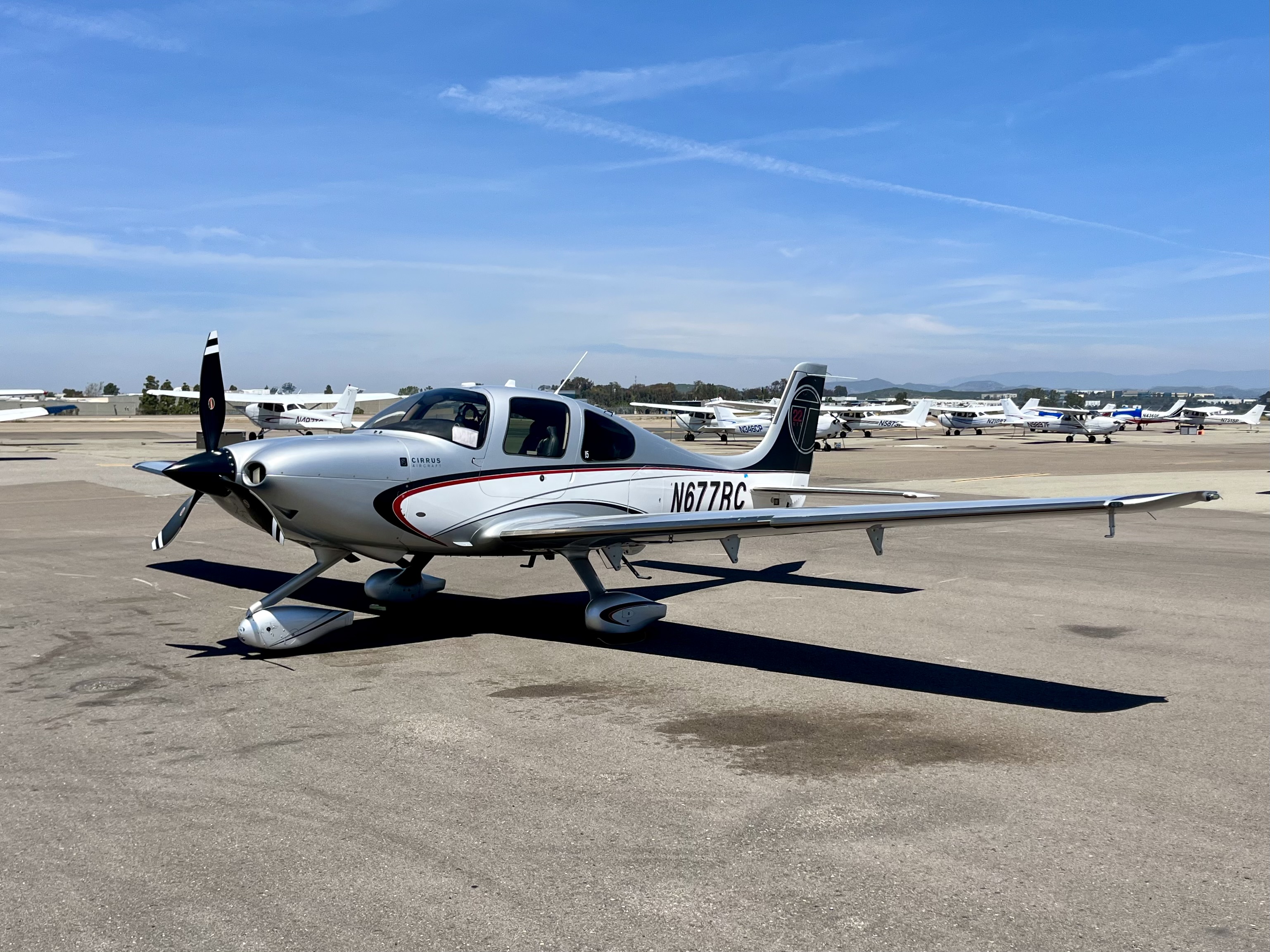 Full size: PRIVATE Cirrus SR-22 G5 Turbo N677RC at Mc Clellan-Palomar Airport