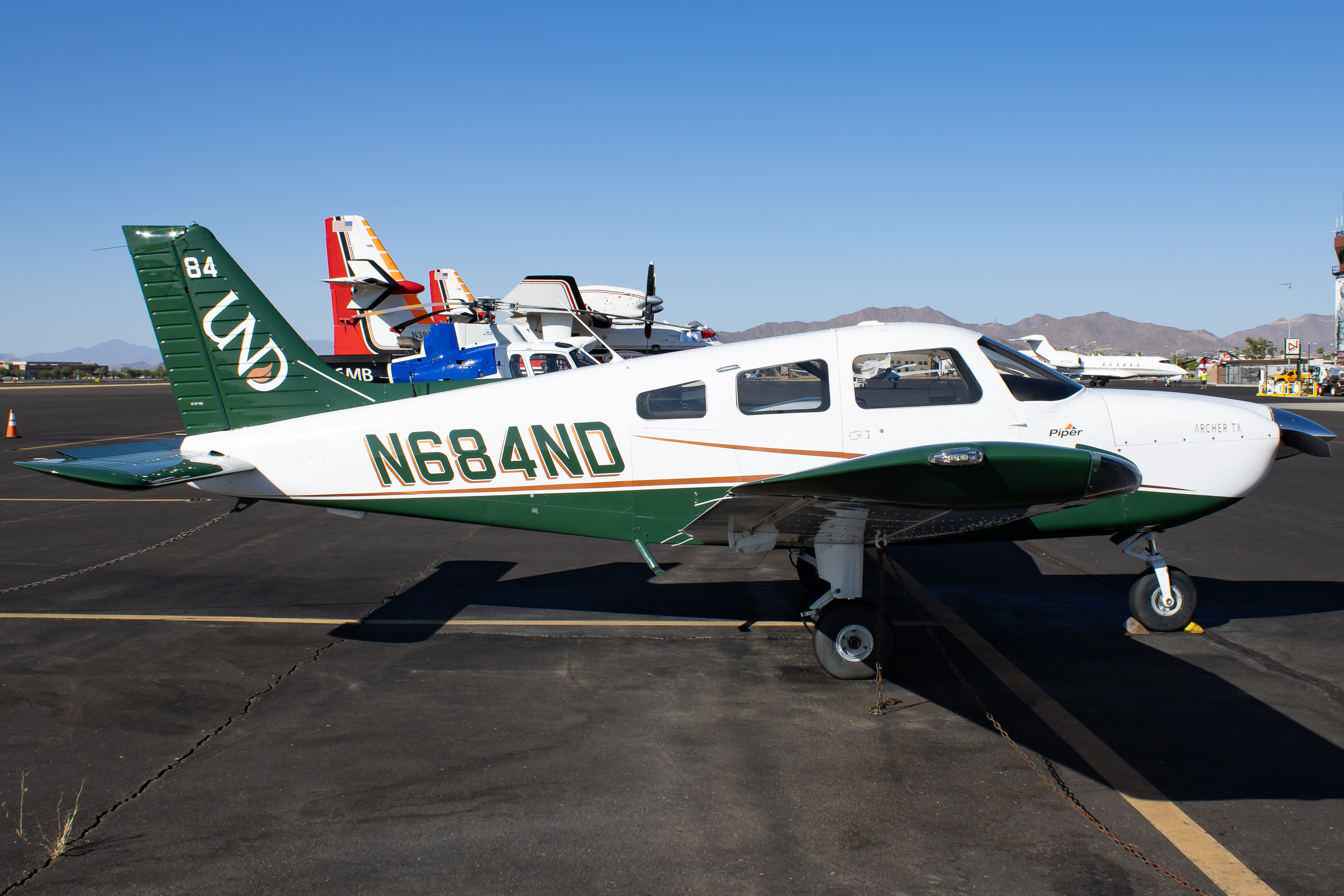 Full size: UND Aerospace Foundation Piper 28 Archer N684ND at Falcon Field Airport