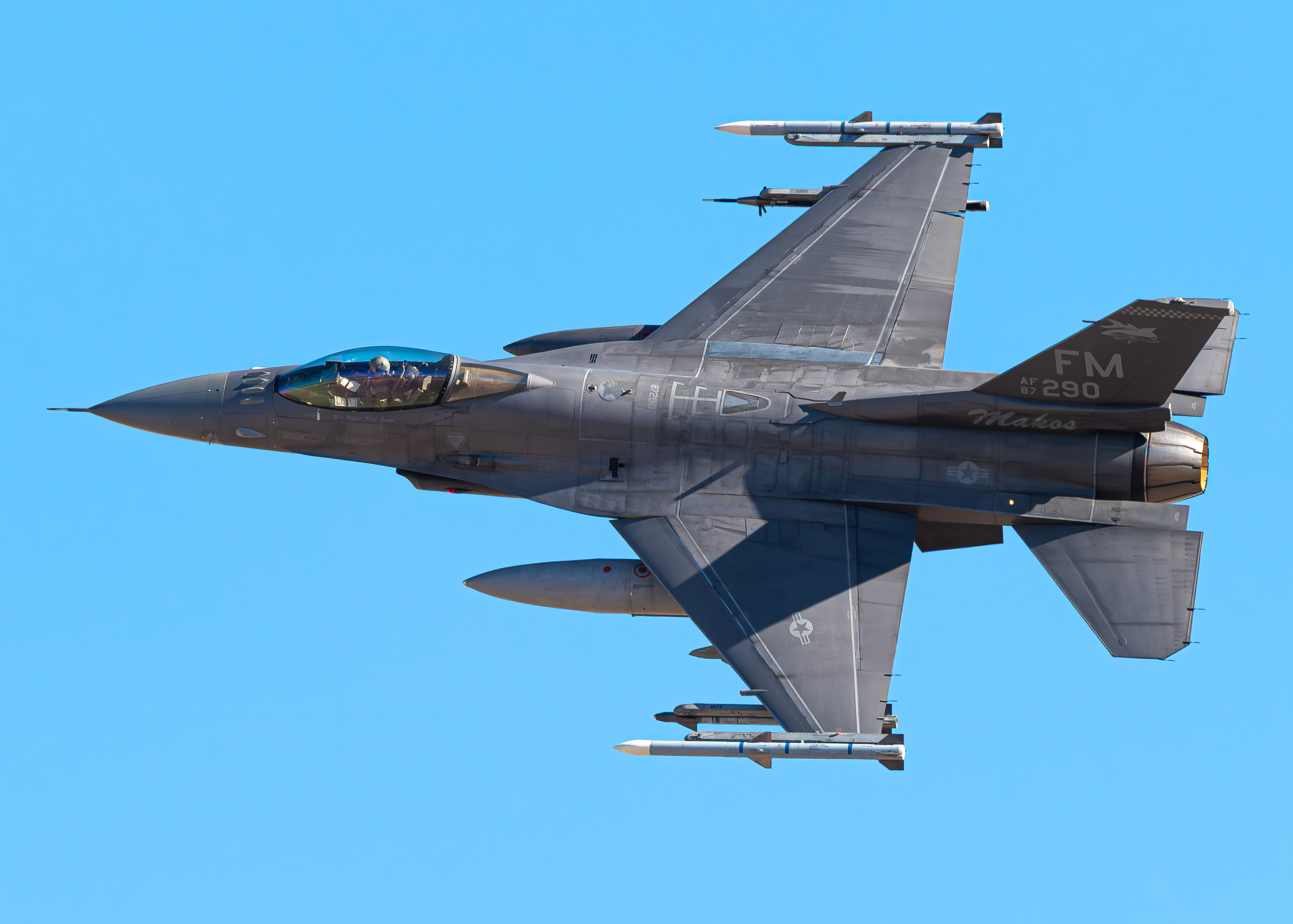 Full size: USAF - United States Air Force General Dynamics F-16 Fighting Falcon 87-0290 at Nellis Air Force Base