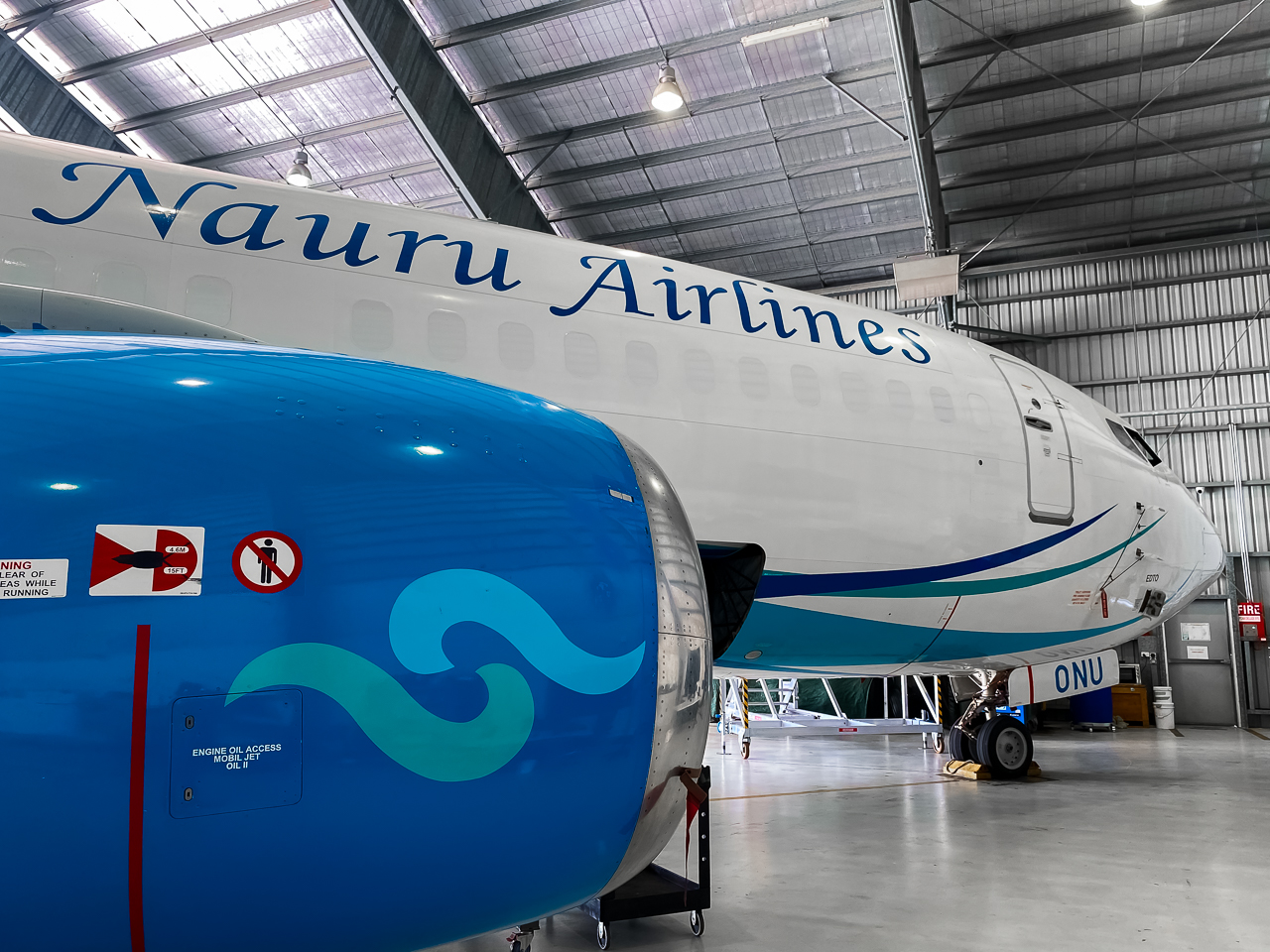 Full size: Nauru Airlines Boeing 737-300SF VH-ONU at Brisbane Airport