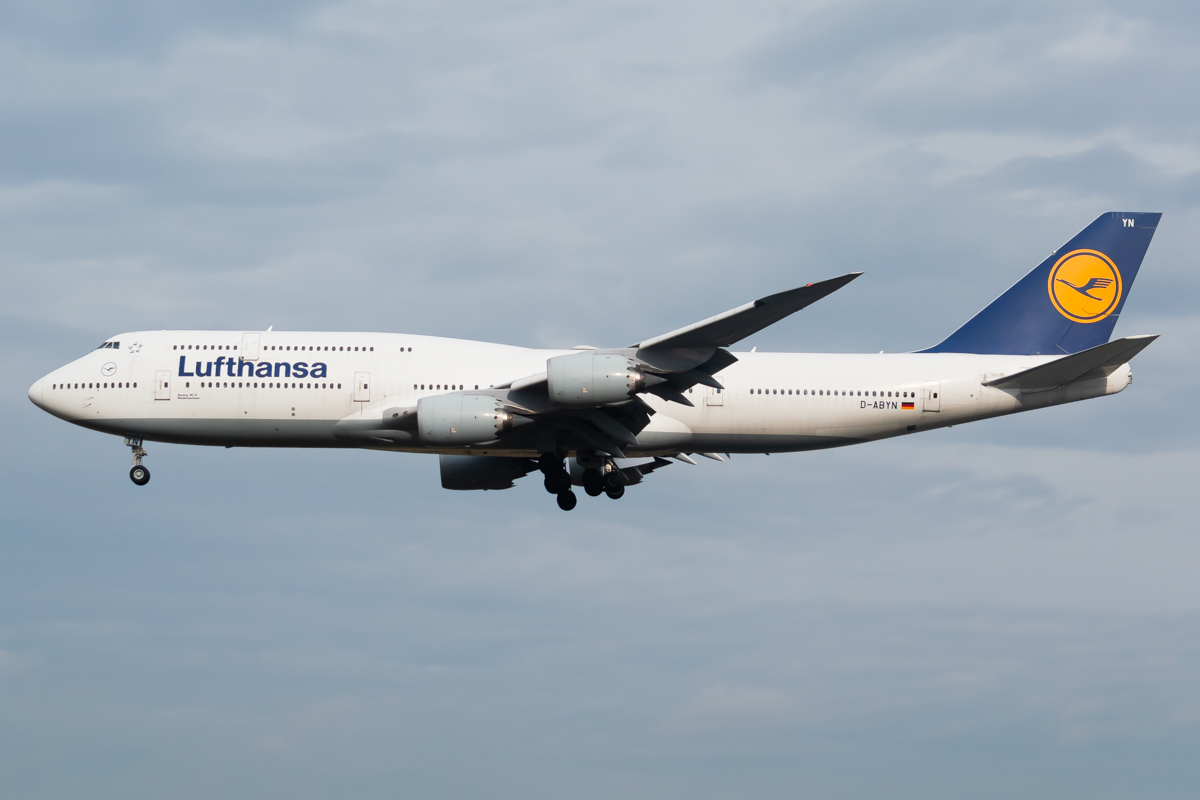 Full size: Lufthansa Boeing 747-8i D-ABYN at Frankfurt International Airport