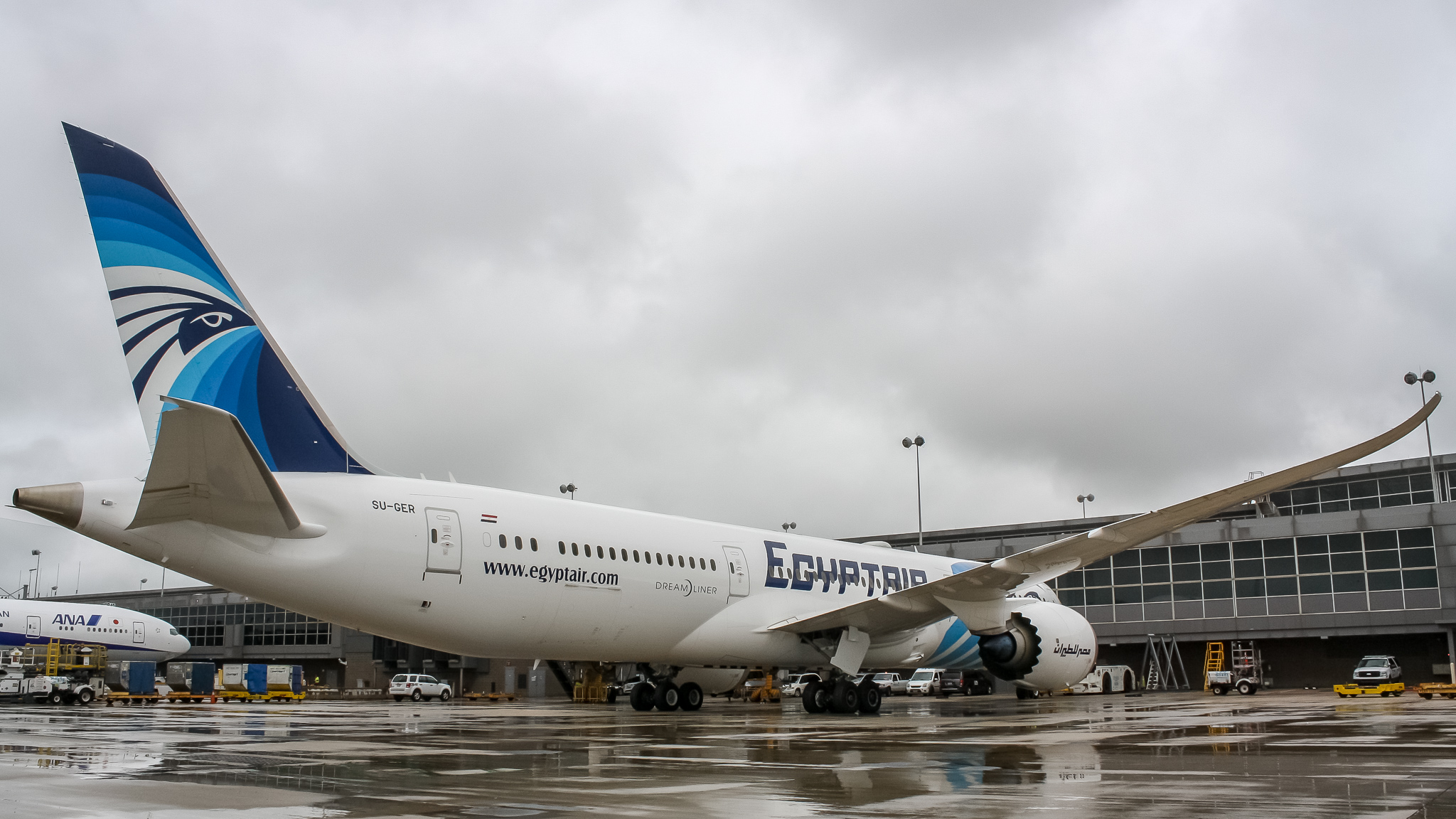 Full size: EgyptAir Boeing 787-9 SU-GER at Washington Dulles International Airport