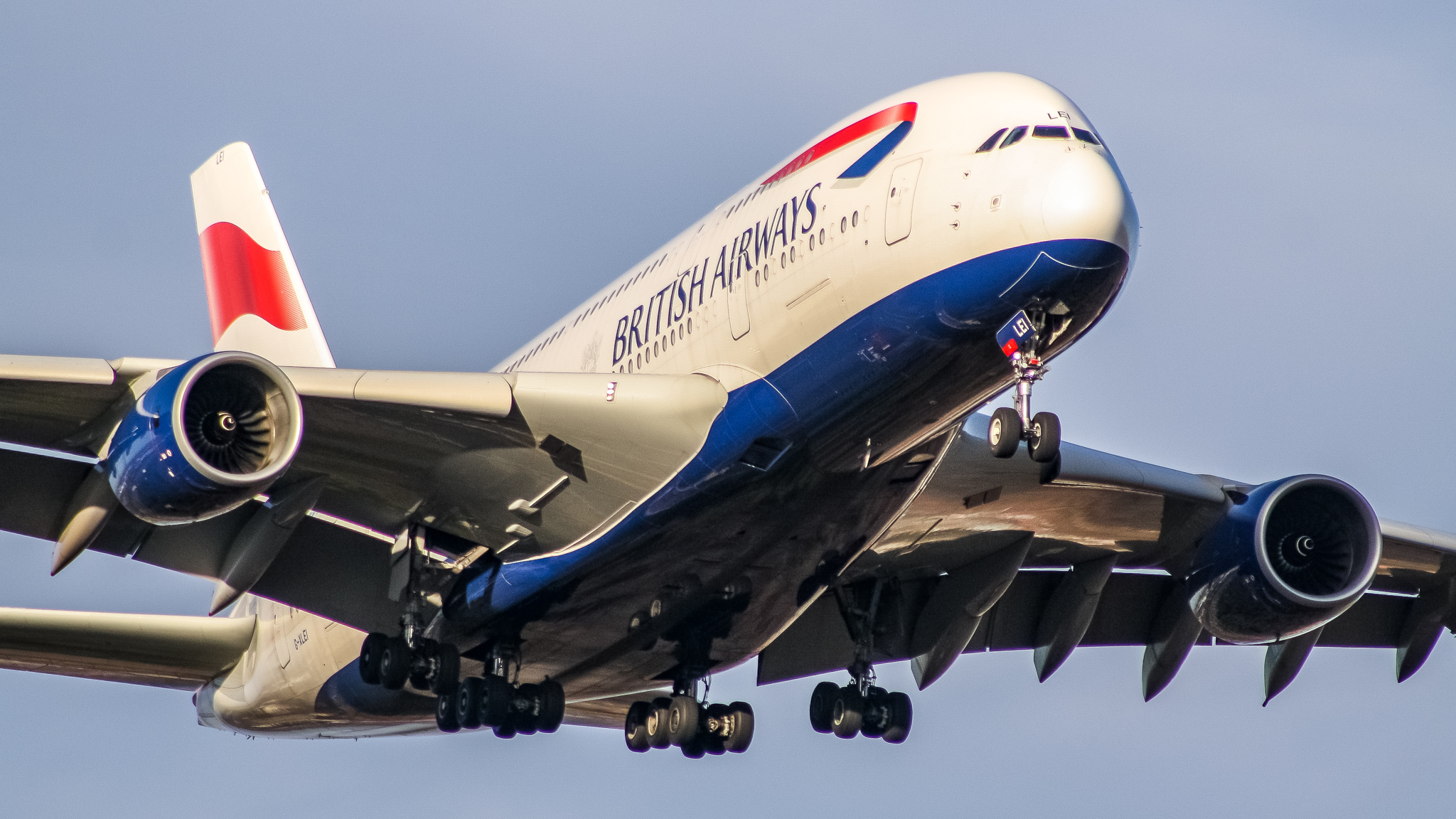 Full size: British Airways Airbus A380-800 G-XLEI at Washington Dulles International Airport