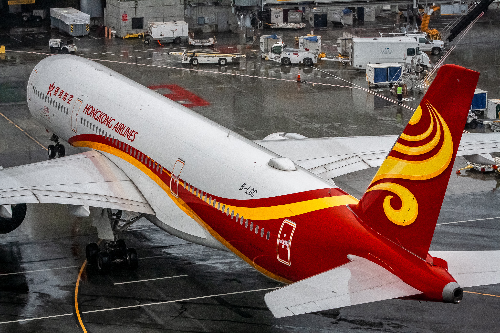 Full size: Hong Kong Airlines  Airbus A350-900 B-LGC at San Francisco International Airport