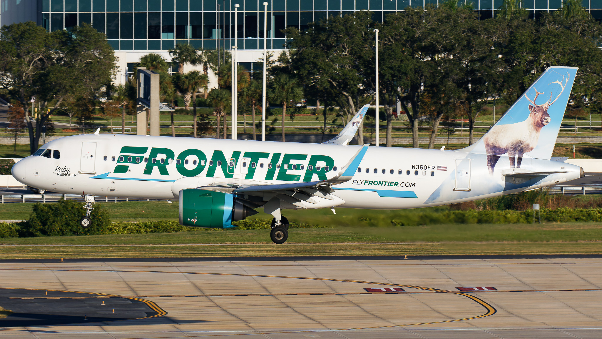 Full size: Frontier Airlines Airbus A320NEO N360FR at Tampa International Airport