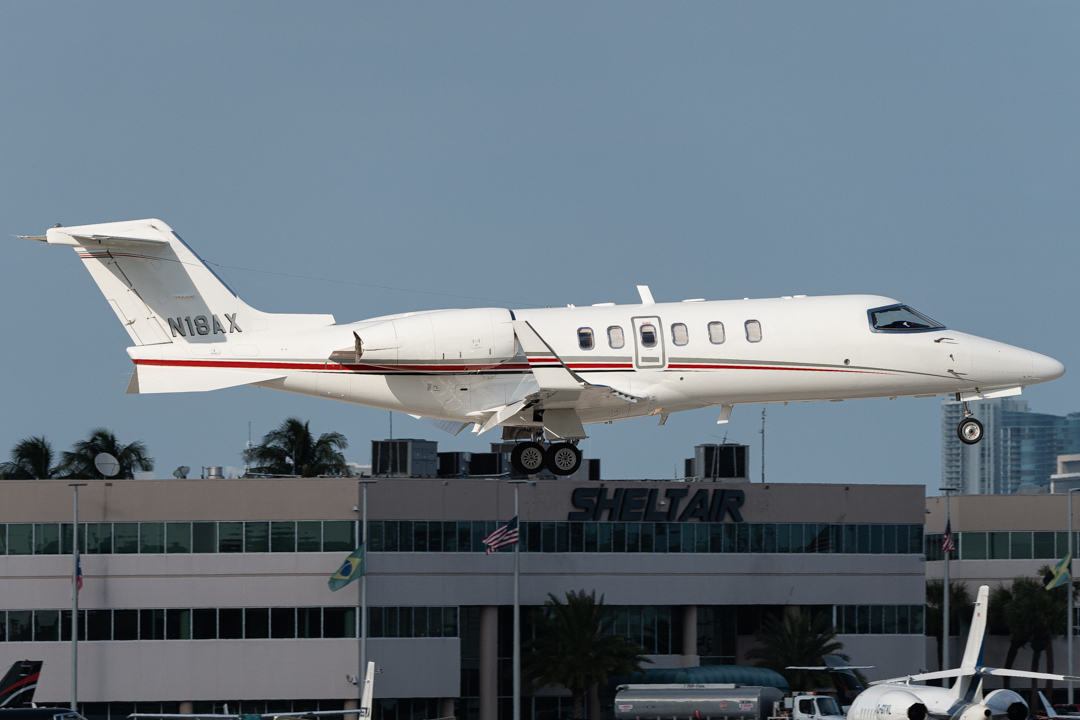 Full size: PRIVATE Learjet 45 N18AX at Fort Lauderdale/Hollywood International Airport