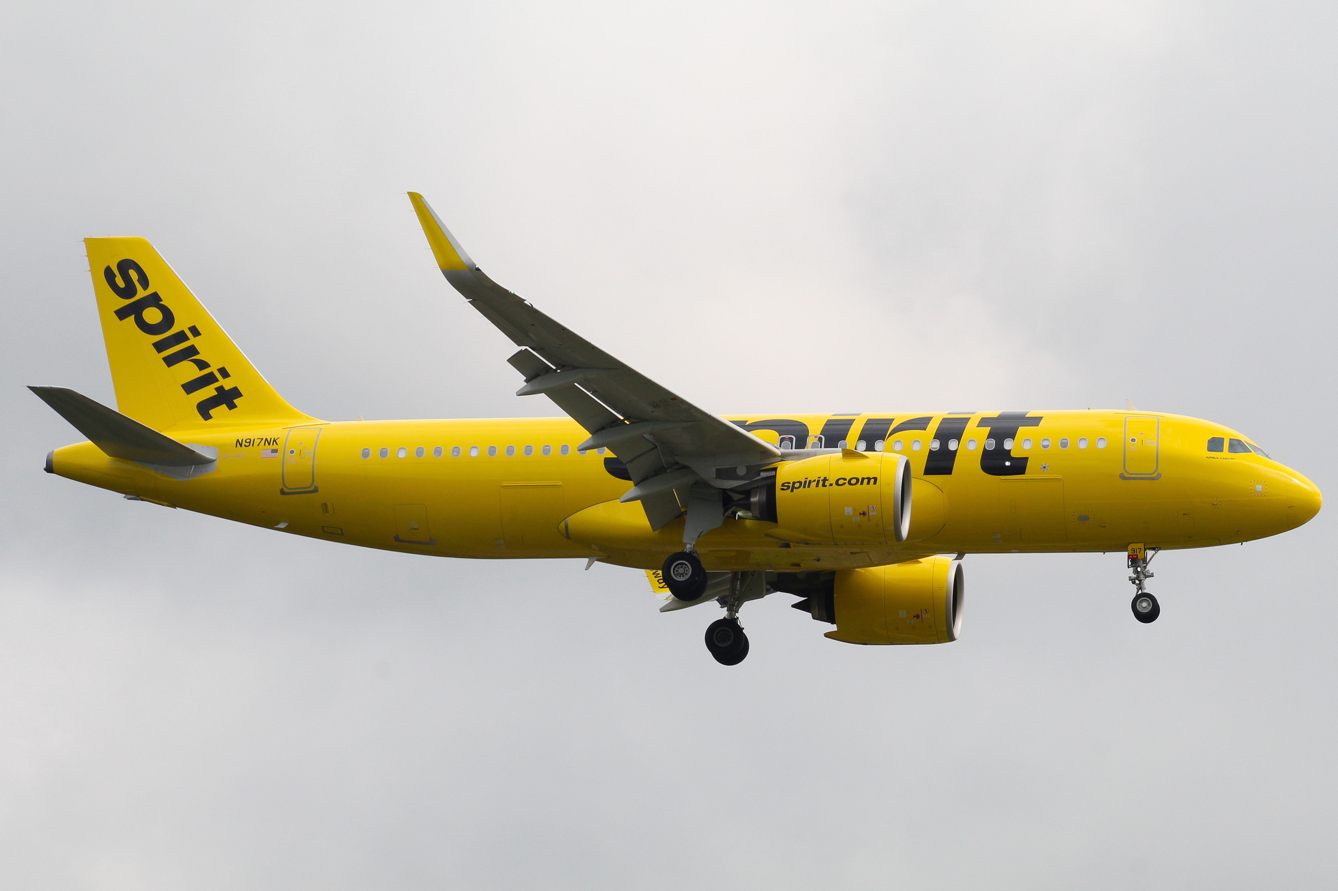 Full size: Spirit Airlines Airbus A320 NEO N917NK at Baltimore/Washington International Thurgood Marshall Airport