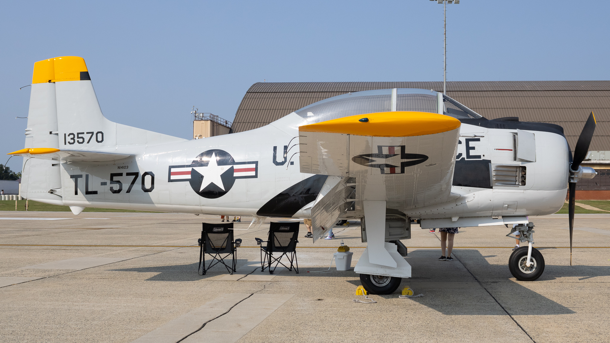 Full size: PRIVATE Northrop T-28B Trojan N14103 at Joint Base Andrews