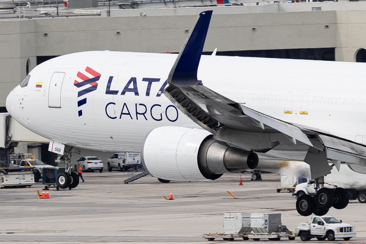 Full size: LATAM Cargo Boeing 767-300F N568LA at Miami International Airport