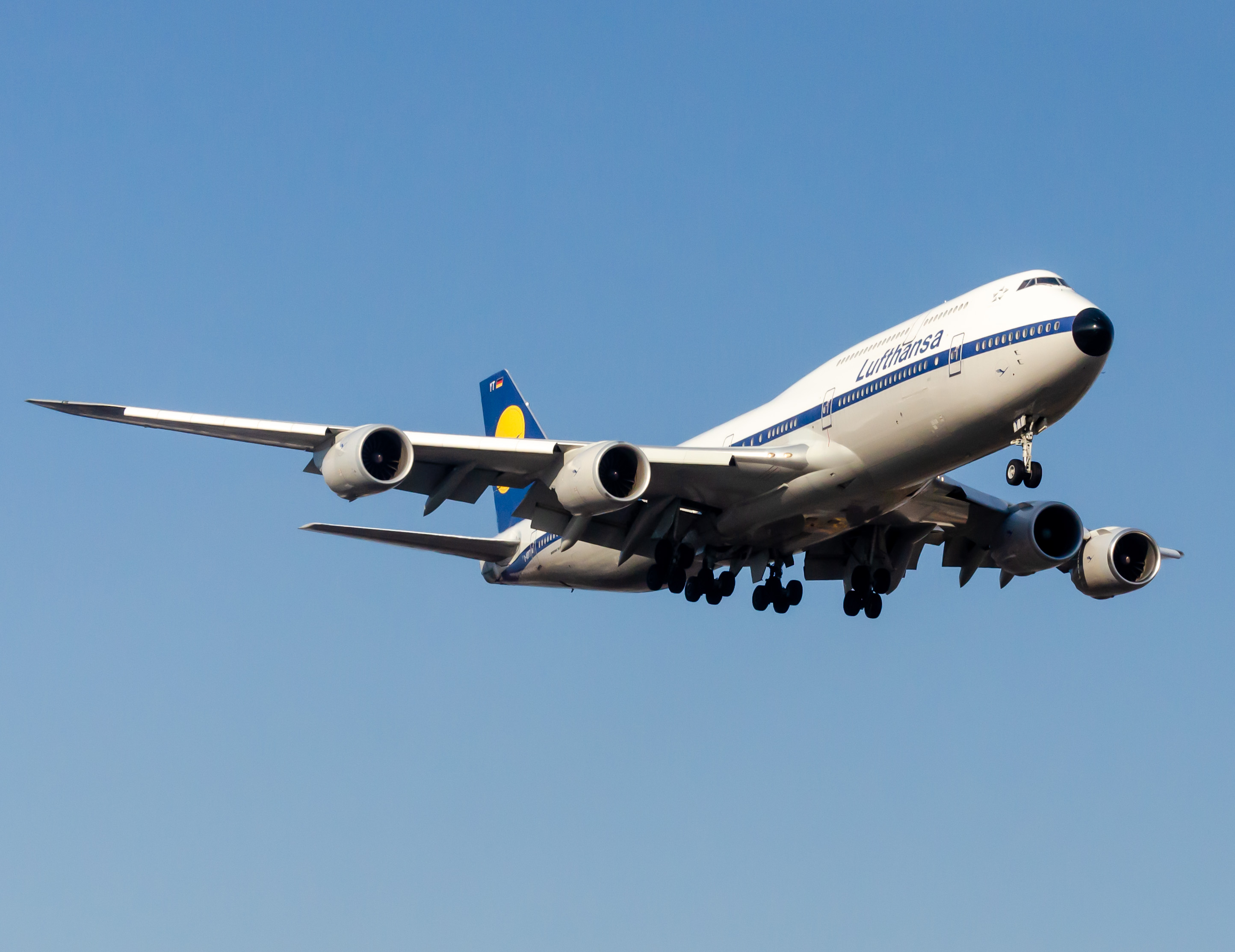 Full size: Lufthansa Boeing 747-8i D-ABYT at Newark Liberty International Airport