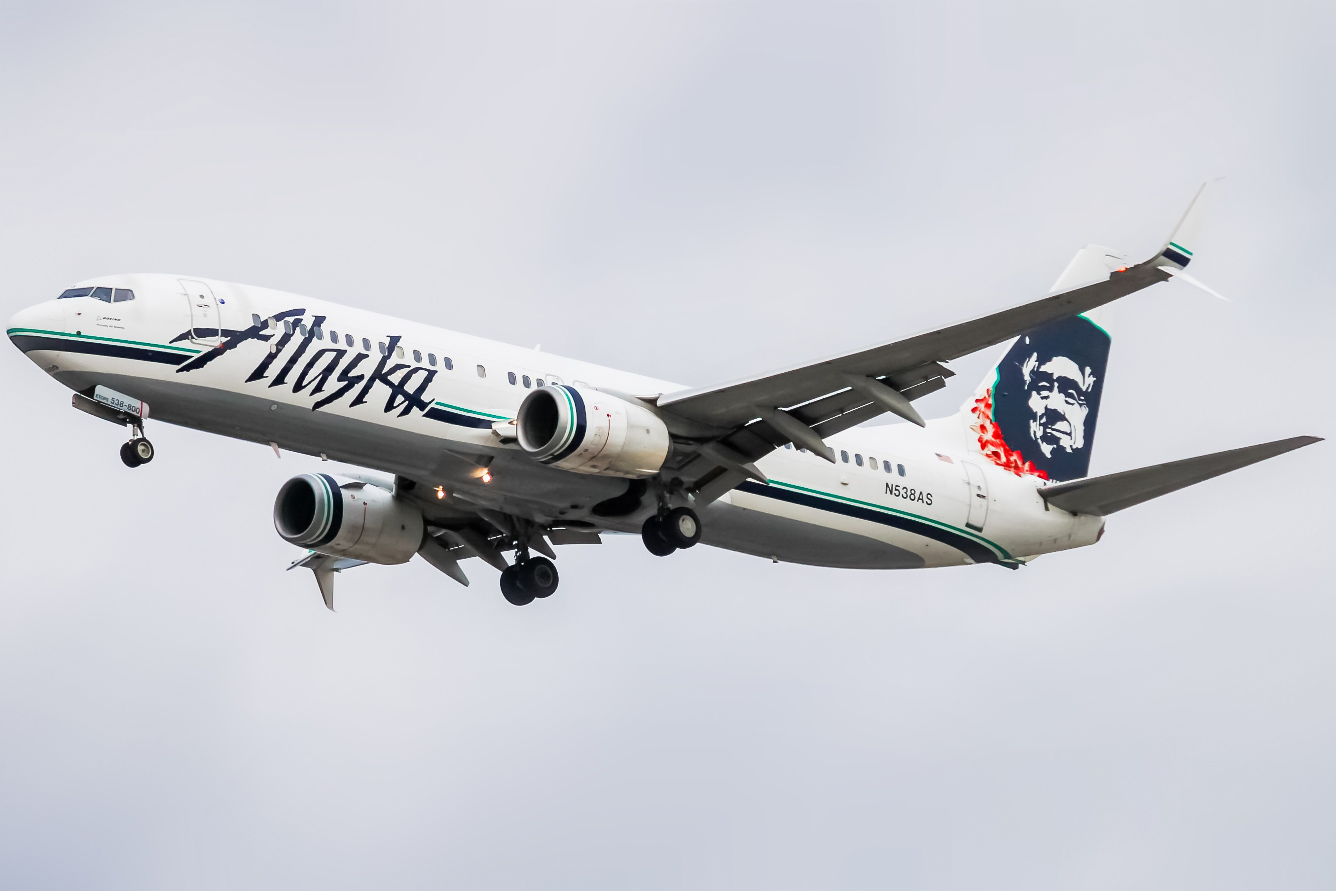 Full size: Alaska Airlines Boeing 737-800 N538AS at Baltimore/Washington International Thurgood Marshall Airport