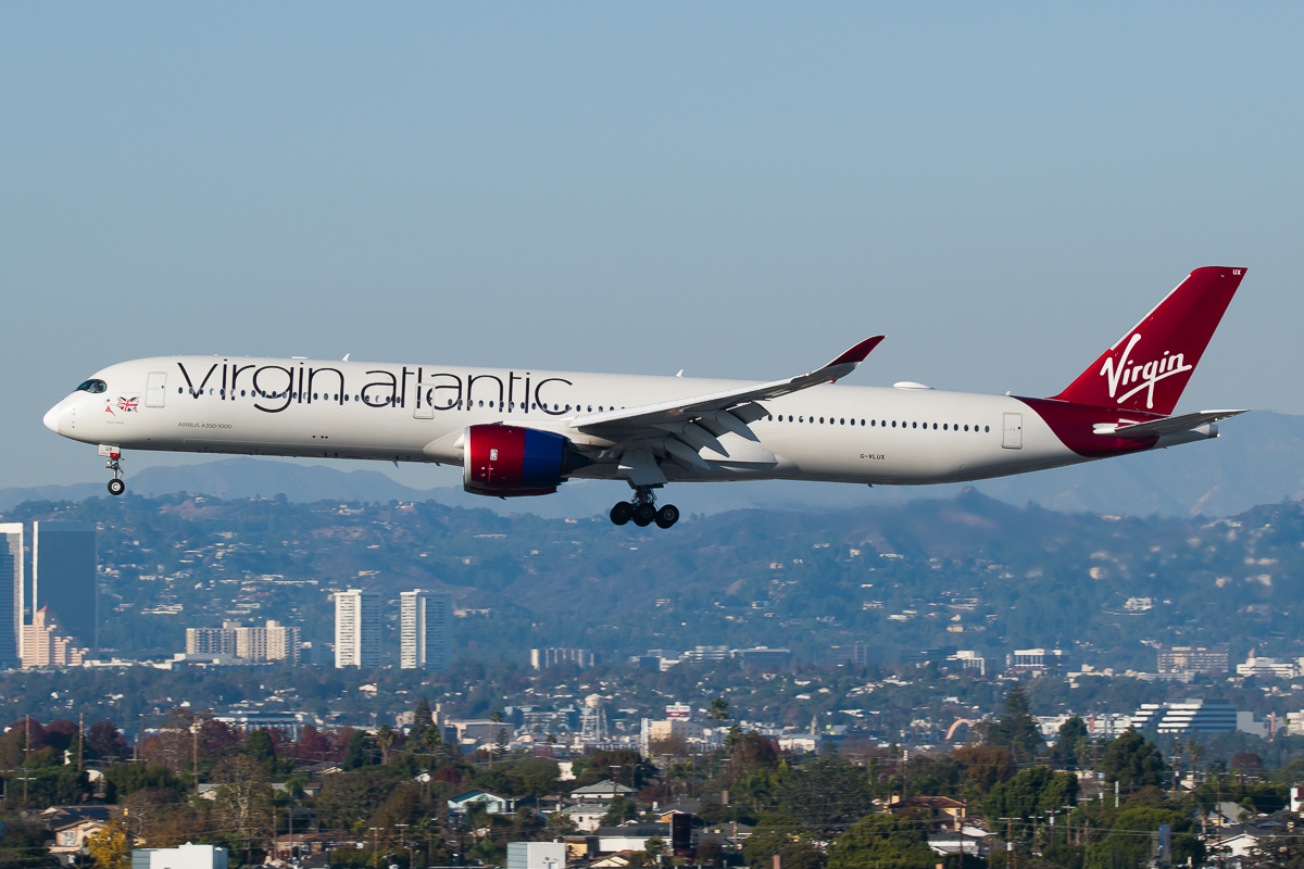 Full size: Virgin Atlantic Airbus A350-1000 G-VLUX at Los Angeles International Airport