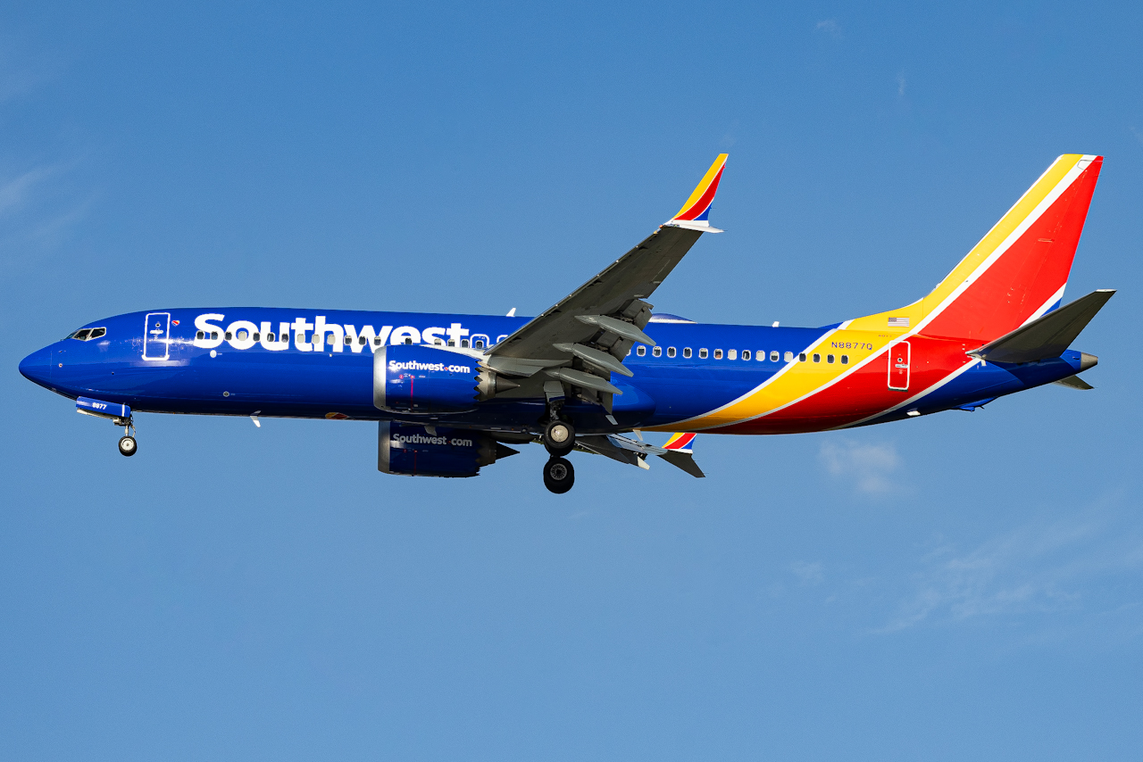 Full size: Southwest Airlines Boeing 737 MAX 8 N8877Q at Tampa International Airport