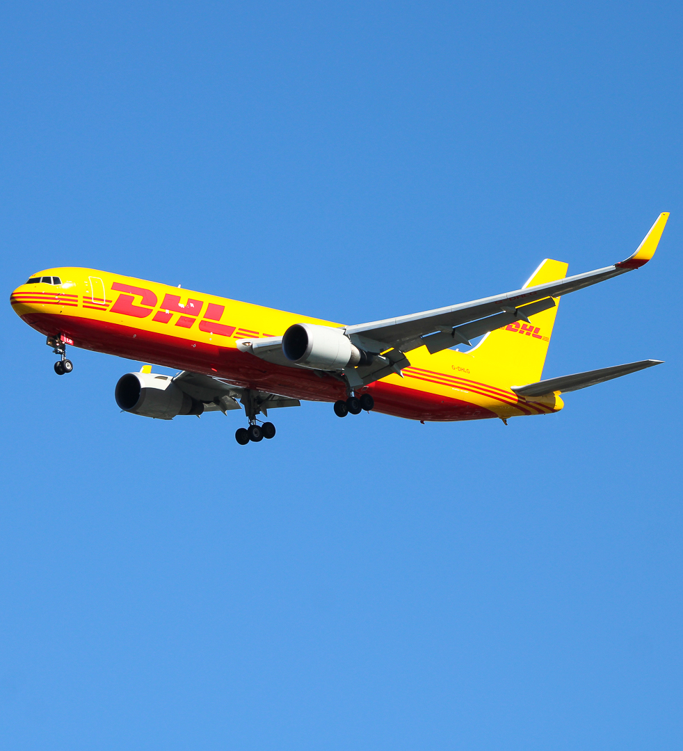 Full size: DHL Boeing 767-300F G-DHLG at John F. Kennedy International Airport