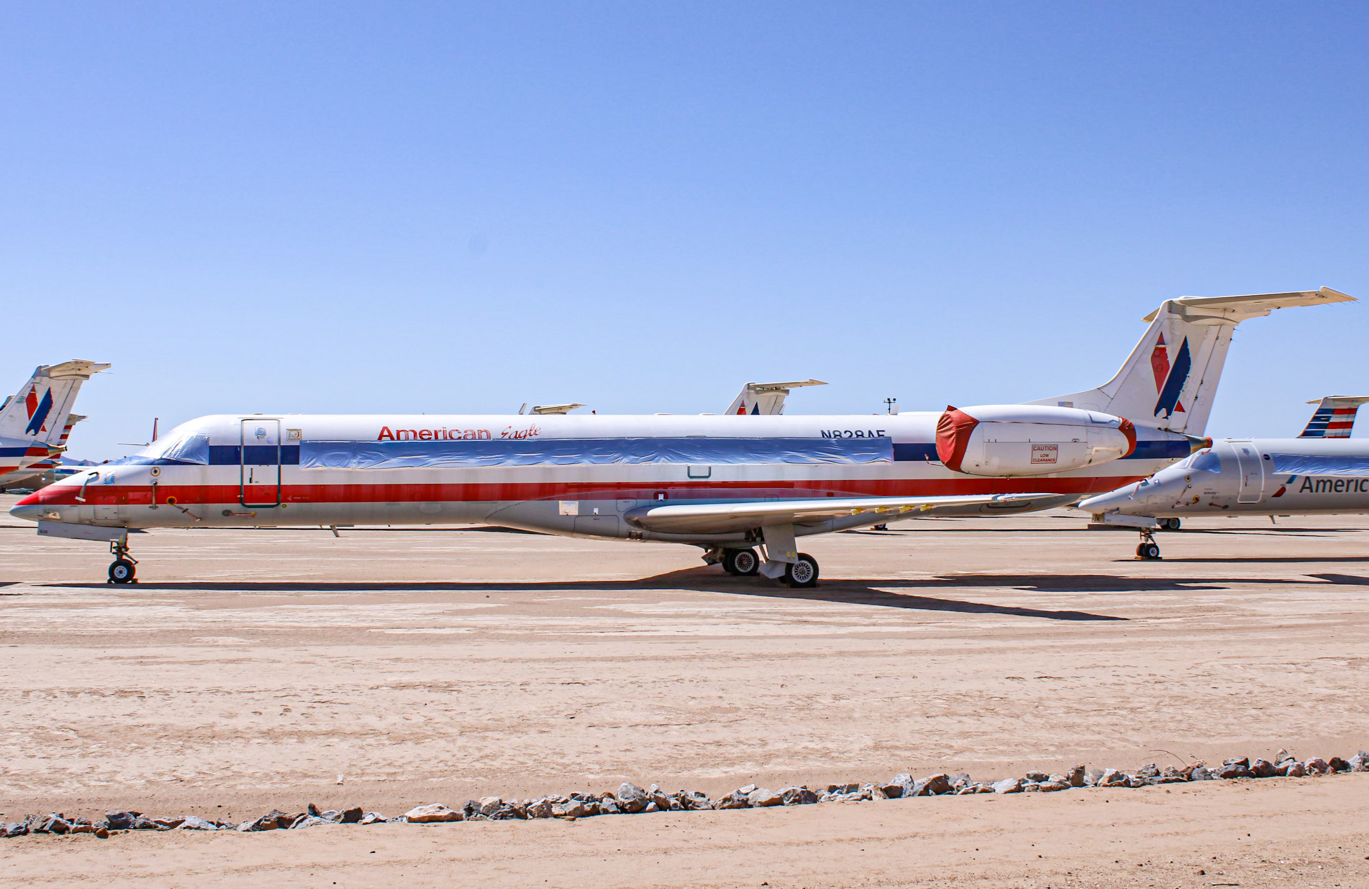 Full size: American Eagle Embraer ERJ140 N828AE at Pinal Airpark
