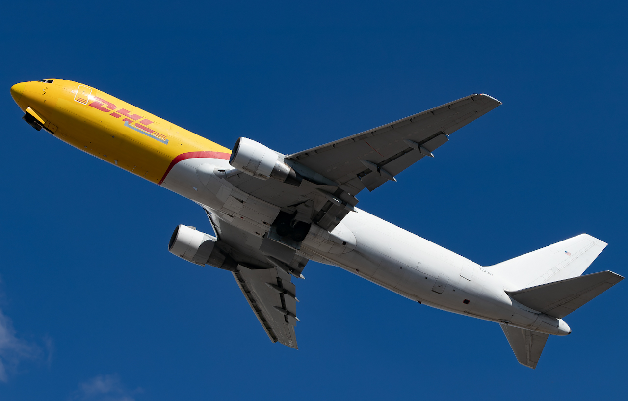 Full size: DHL Boeing 767-300F N220CK at Miami International Airport