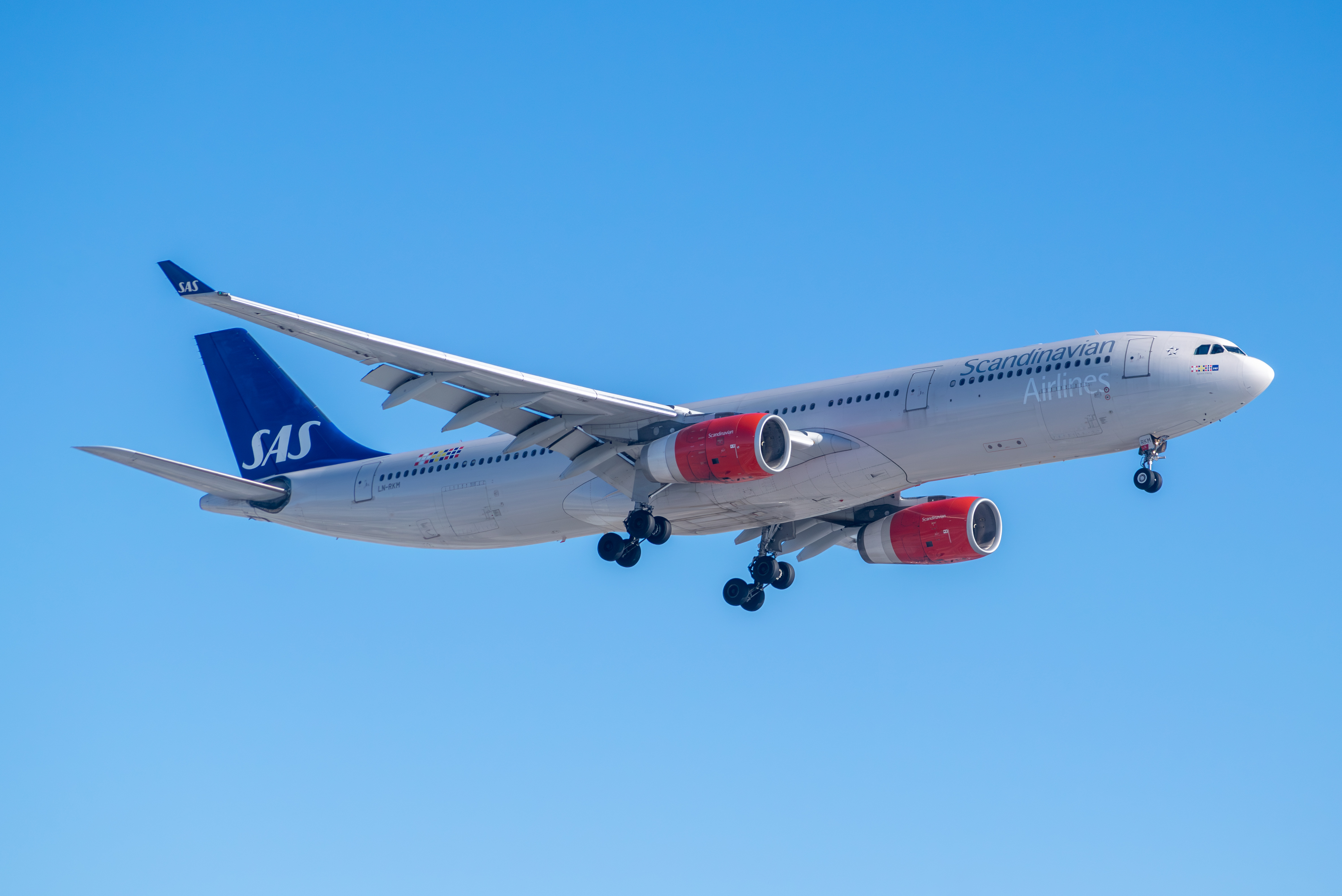 Full size: Scandinavian Airlines Airbus A330-300 LN-RKM at Newark Liberty International Airport
