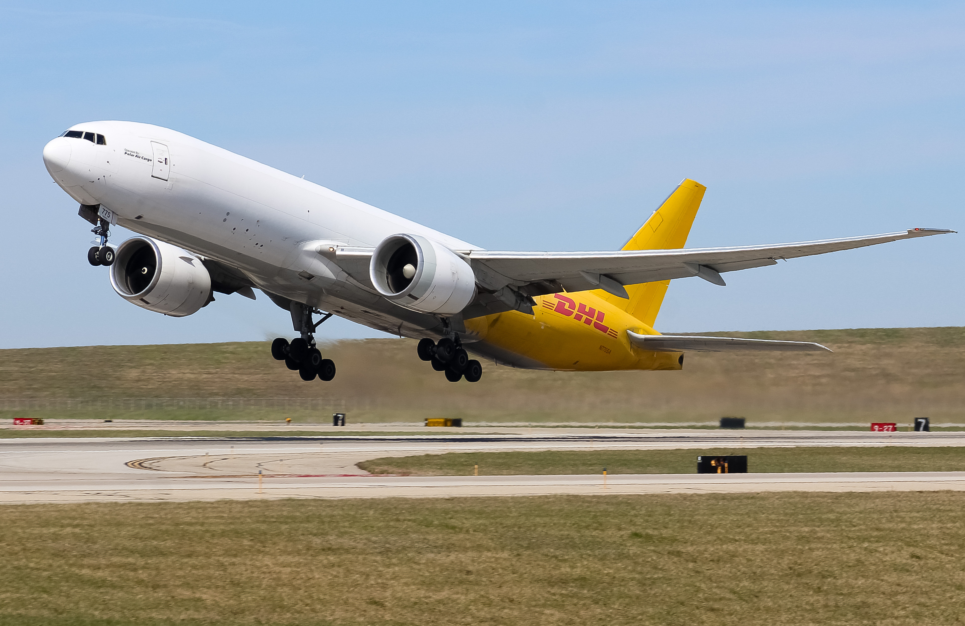 Full size: Polar Air Cargo Boeing 777-F N775SA at Cincinnati/Northern Kentucky International Airport