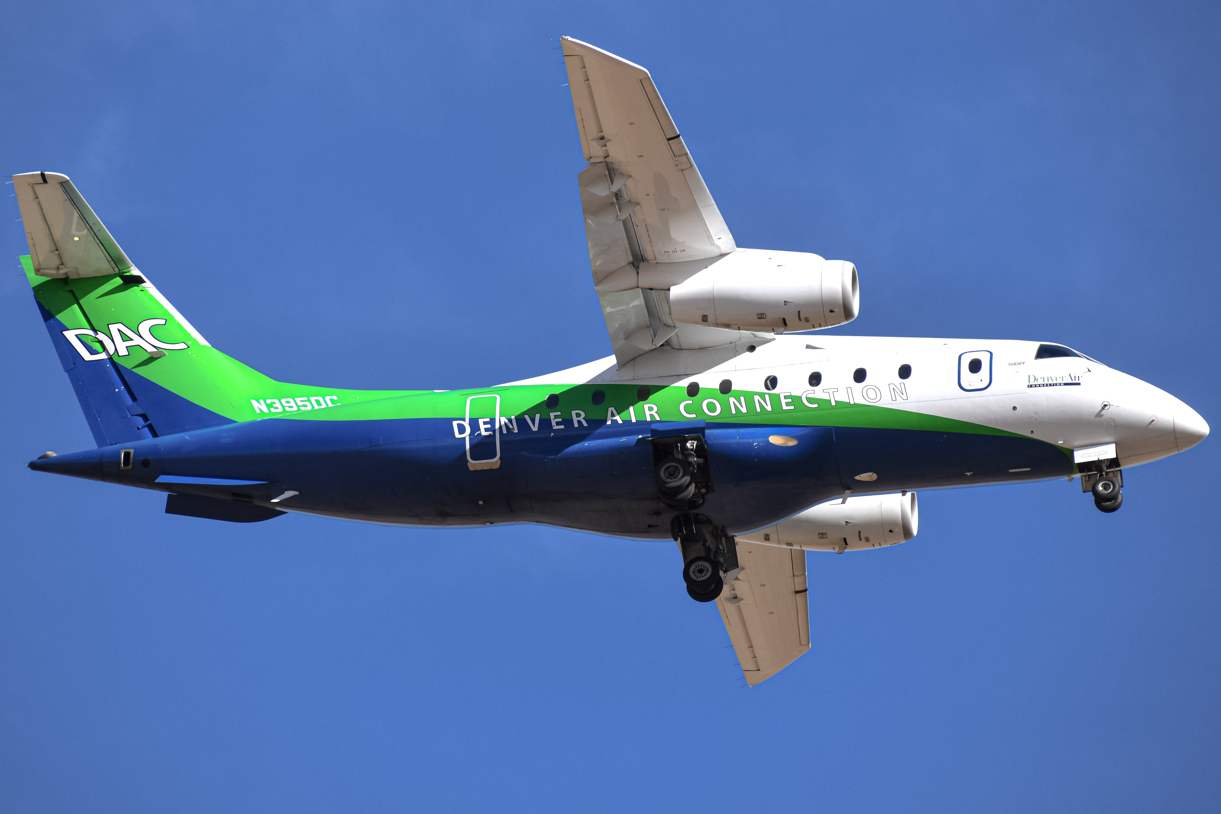 Full size: Denver Air Connection Dornier 328 JET N395DC at Denver International Airport