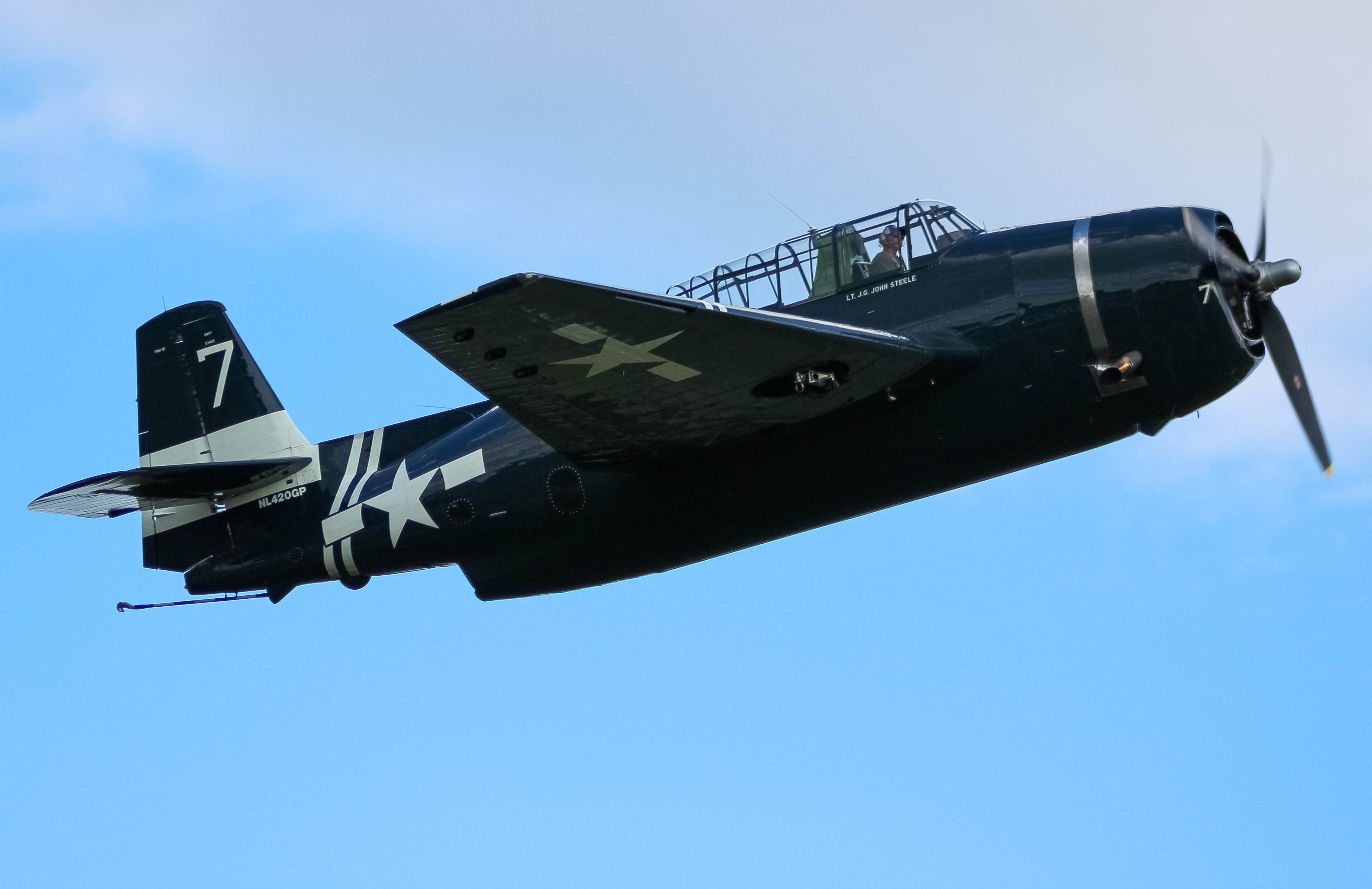 Full size: USN - United States Navy Grumman TBM 3 Avenger NL420GP at Clermont County Airport